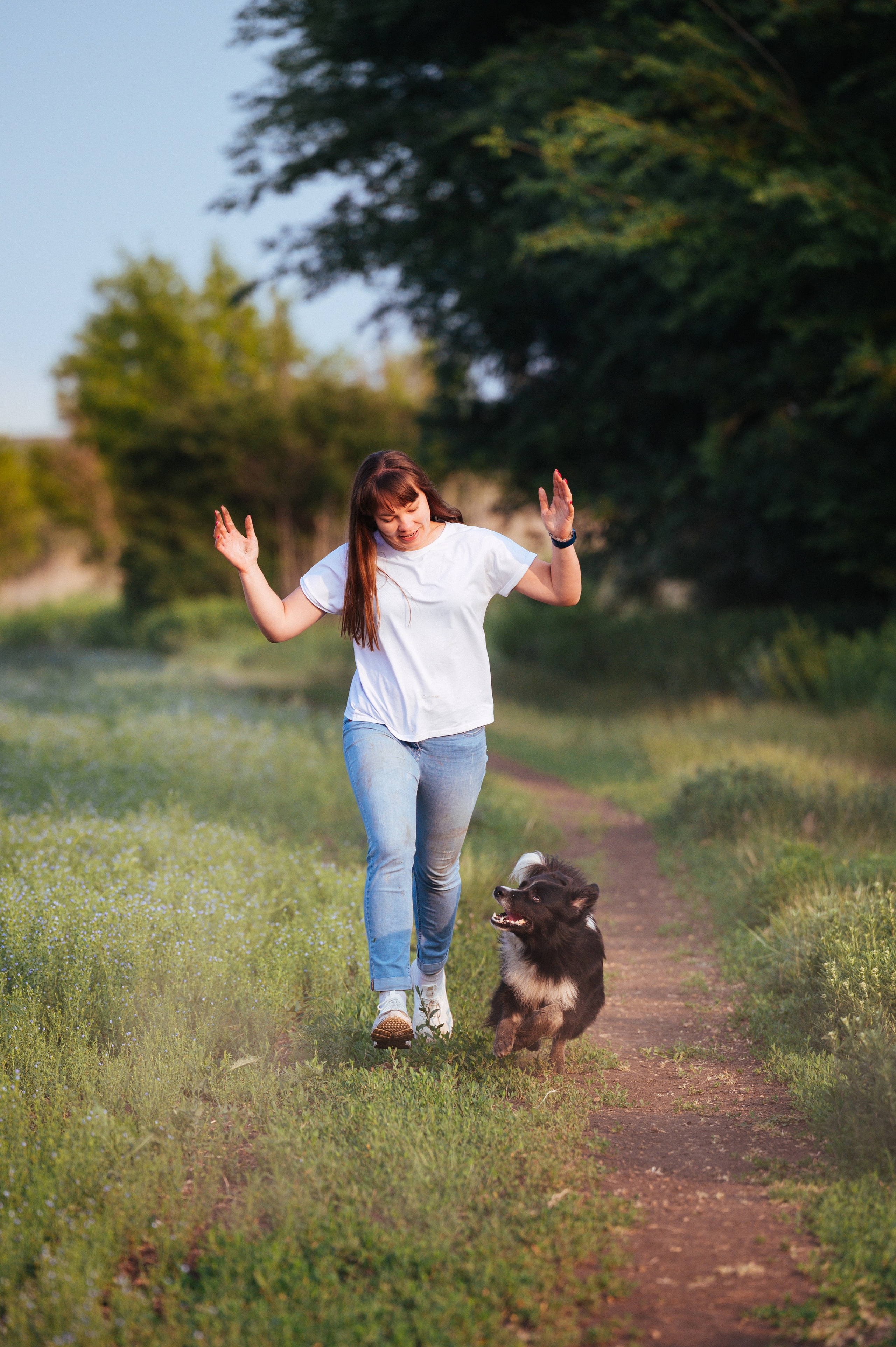 Прогулка на рассвете с бордер-колли. Фотограф в Ростове —на — Дону