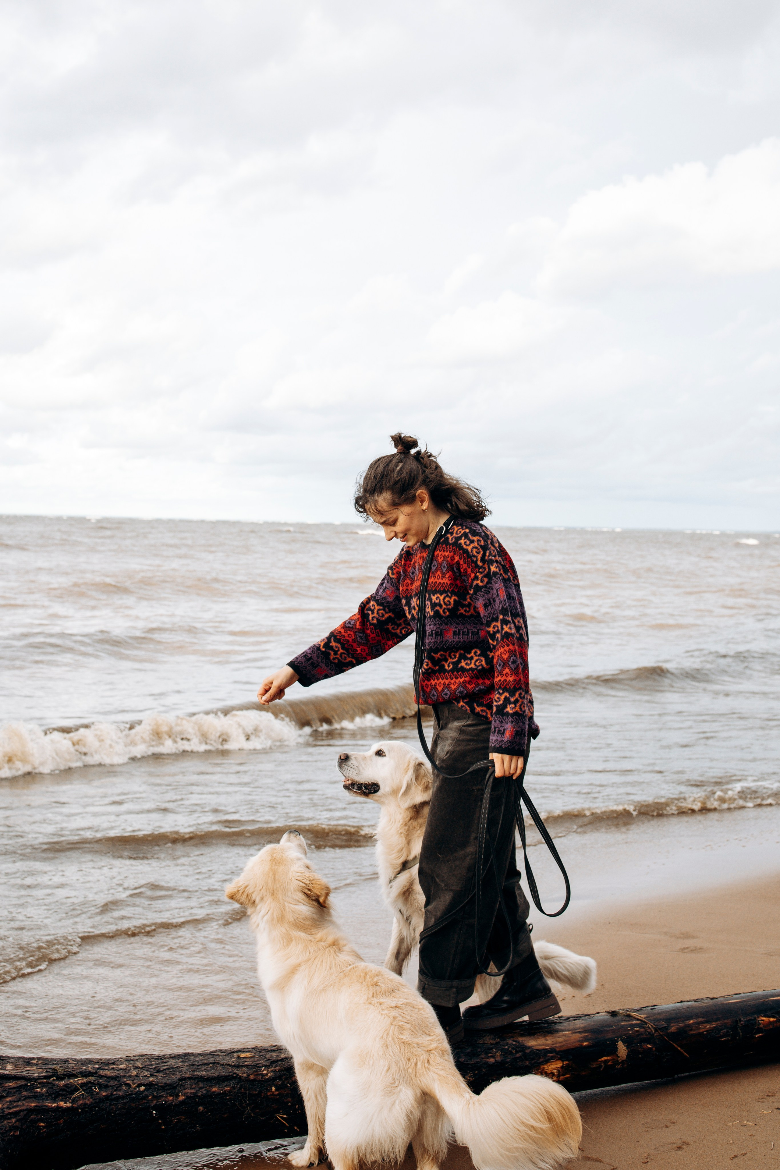 Прогулка Насти с Арчи и Арагоном. Фотограф-анималист в Санкт-Петеребурге Титова Алиса