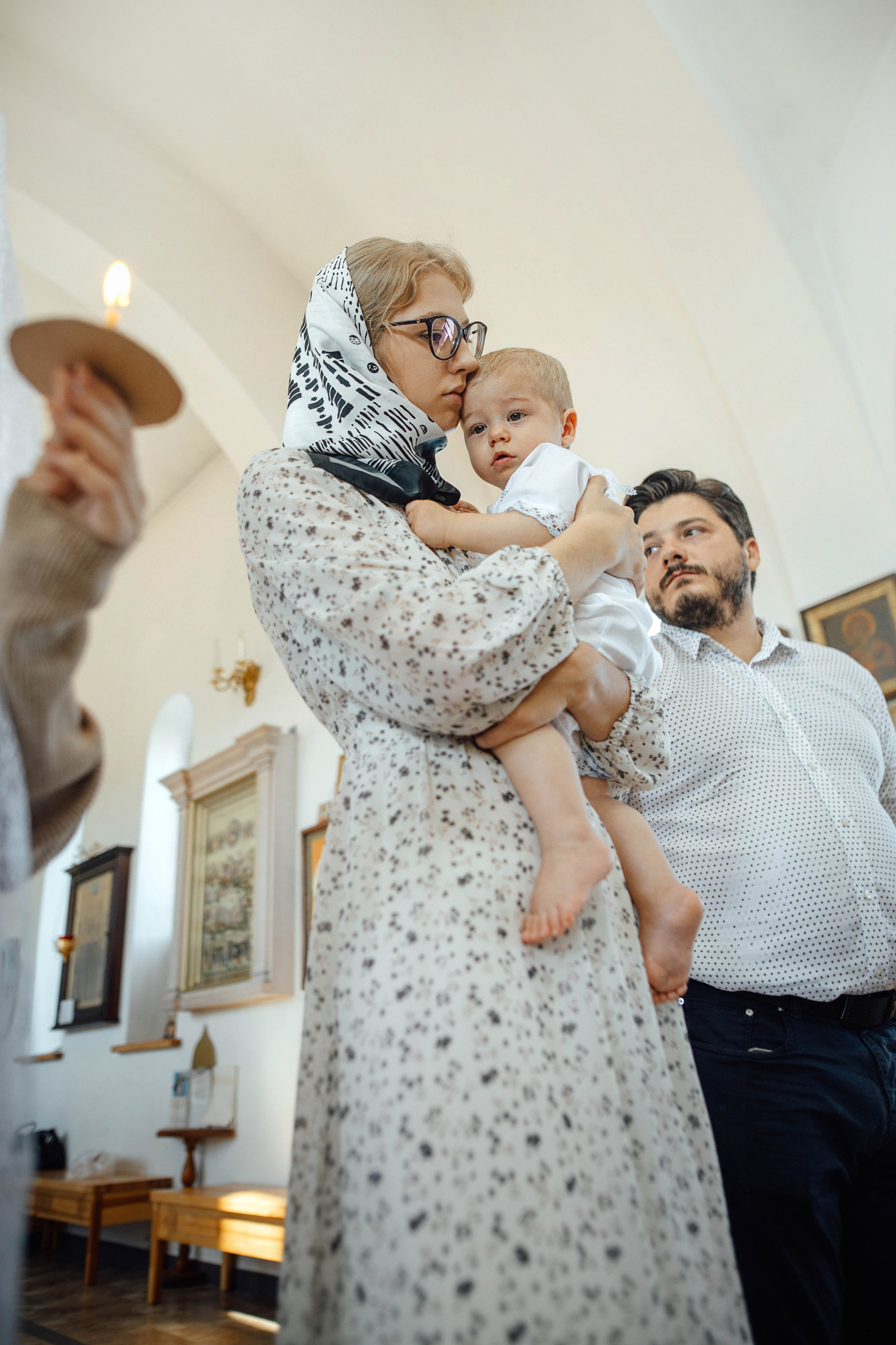 Крещение Энвера (Михаила), д. Колядищи, храм Успения Пр. Богородицы, август 2025