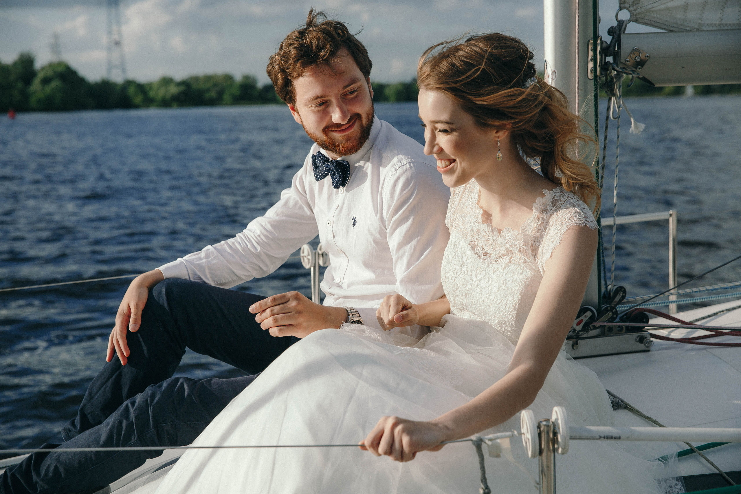 Свадебная фотосессия в Яхт клубе Дондавид в Москве