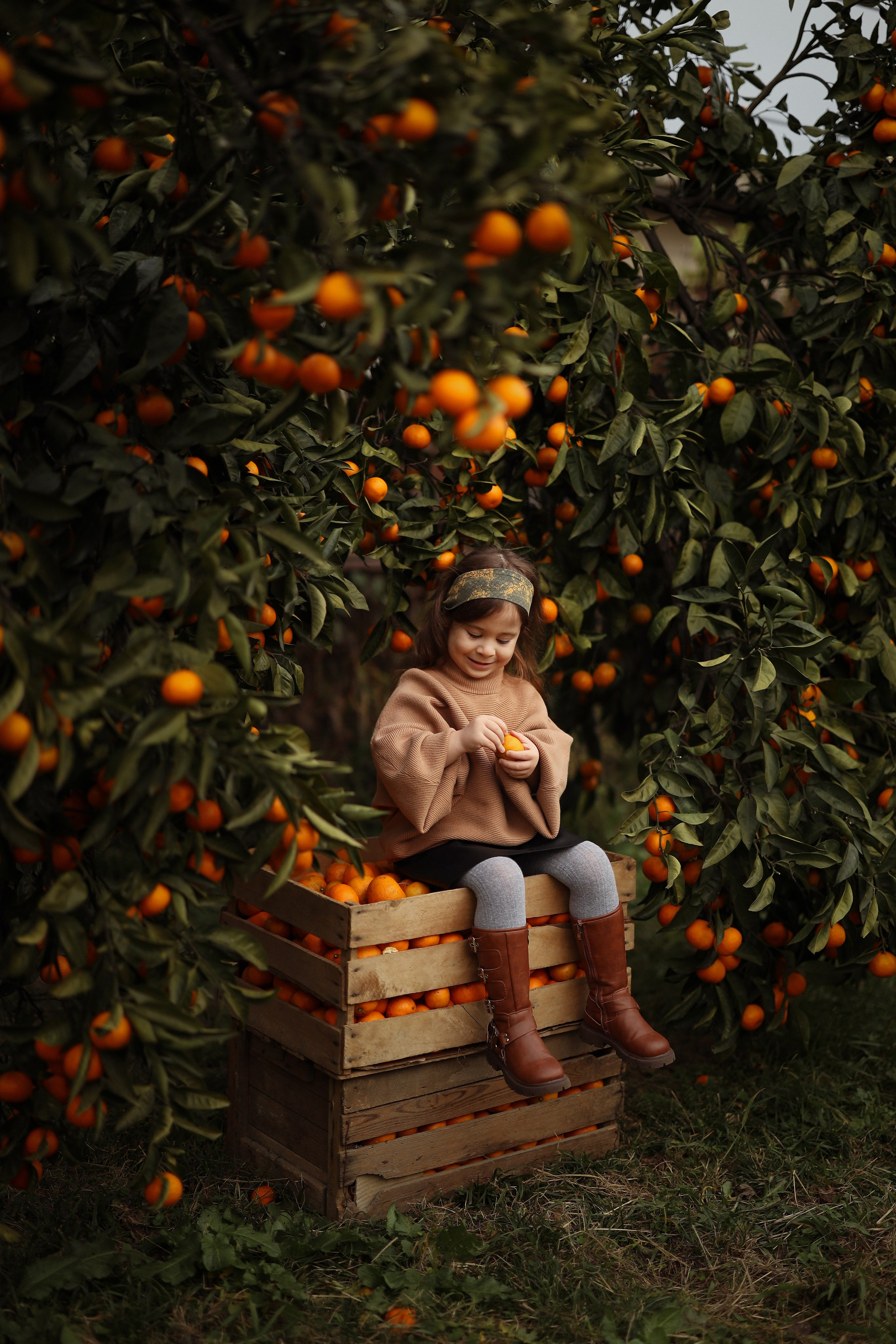 Семейная фотосессия в саду мандаринов. Свадебный и семейный фотограф в Абхазии Жанна Соснина