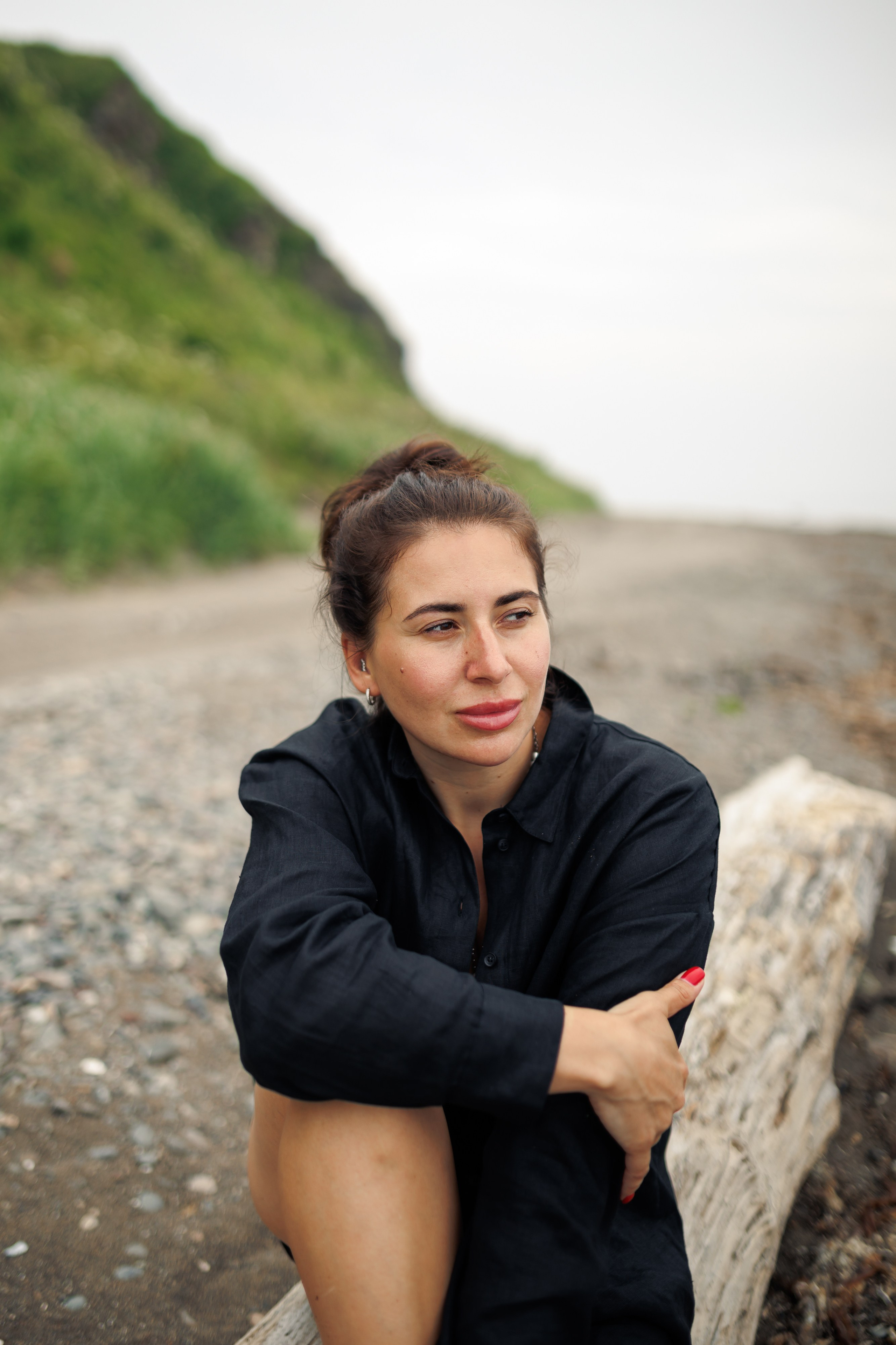 Женская фотосессия на берегу Охотского моря. Сахалин. Фотограф Валерия Горбунова Подольск Бутово Видное Щербинка