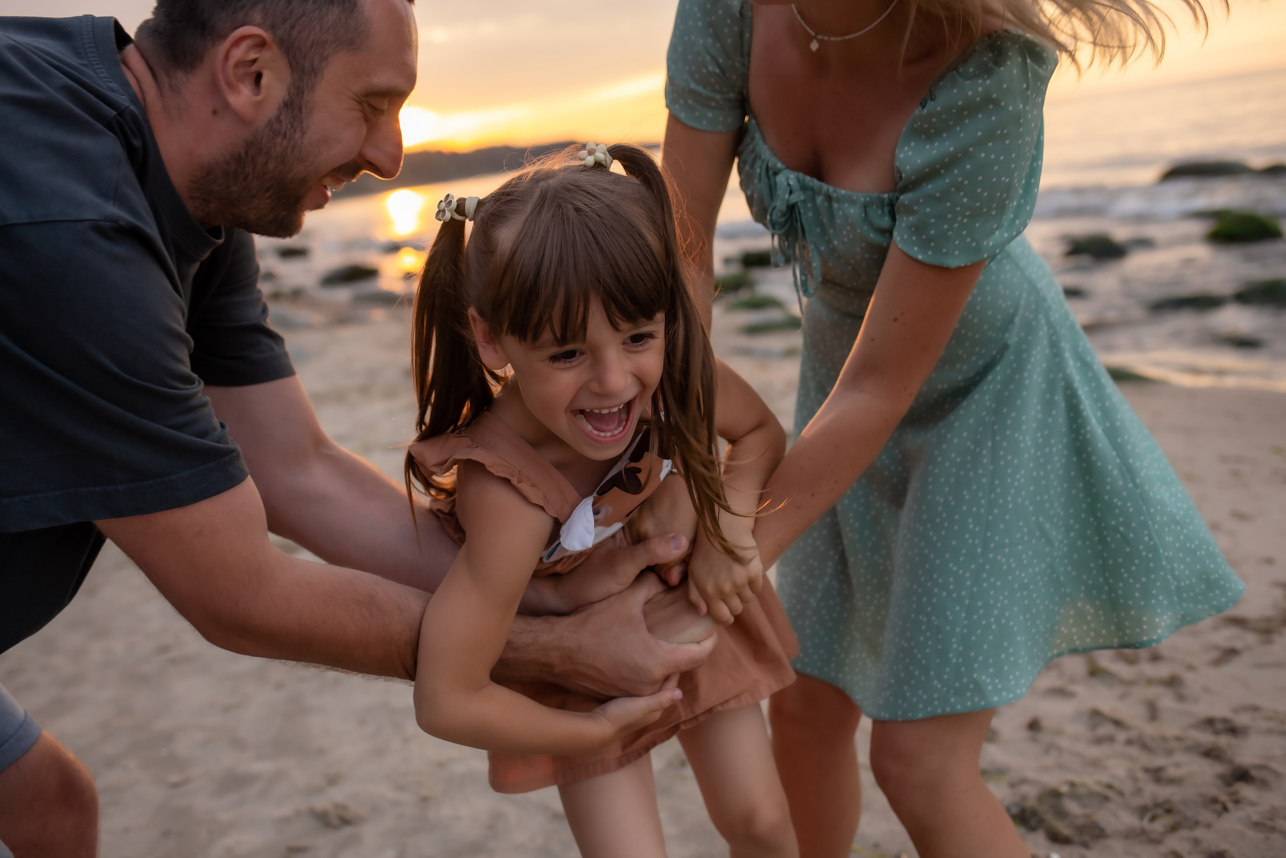 Есеня, Леня и Аня. Закат в Куликово. Фотограф в Калининграде Решетникова Алина
