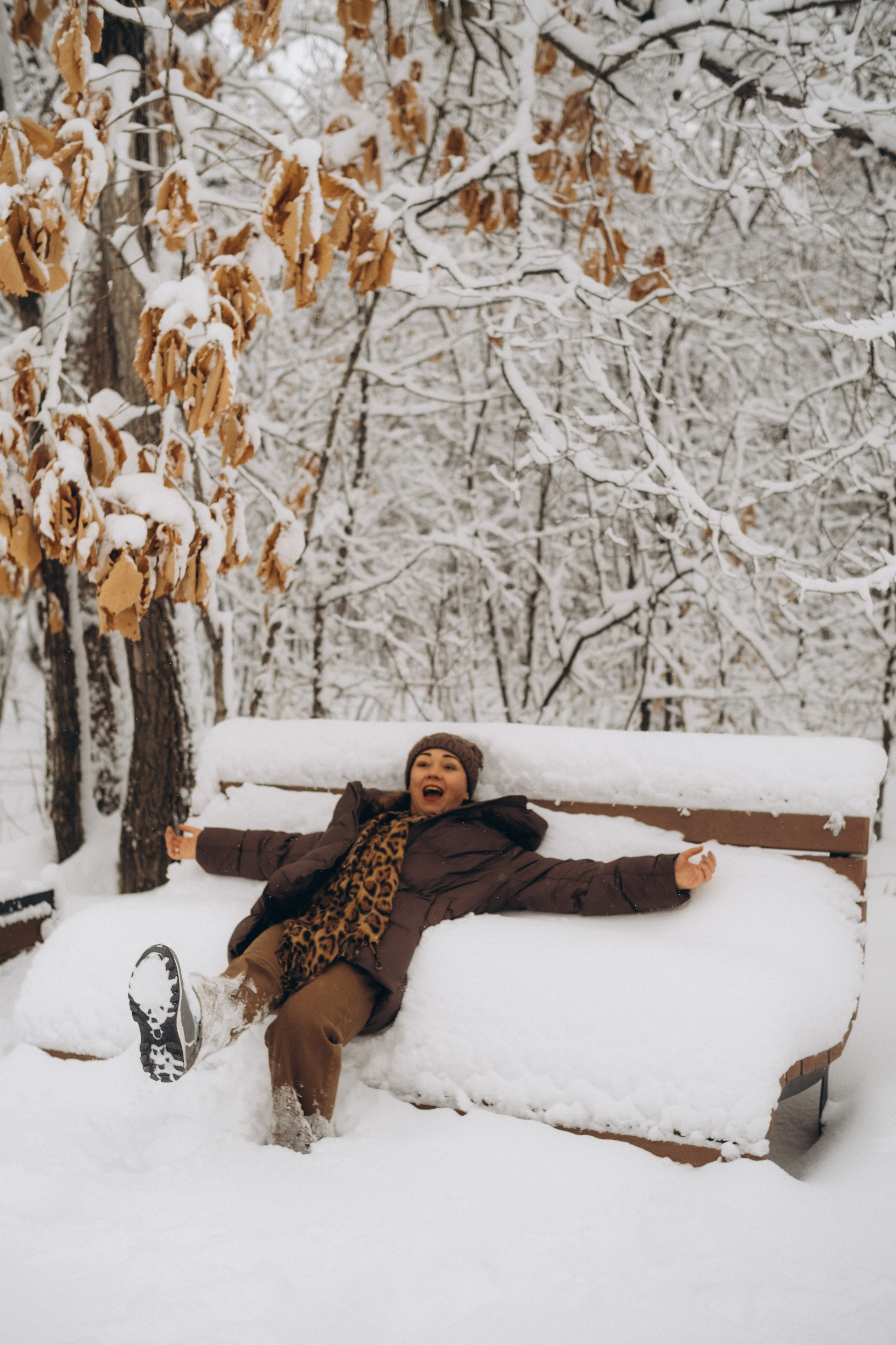Снегопад. Улица. Семейный и женский фотограф в городе Благовещенск Надежда Буярова