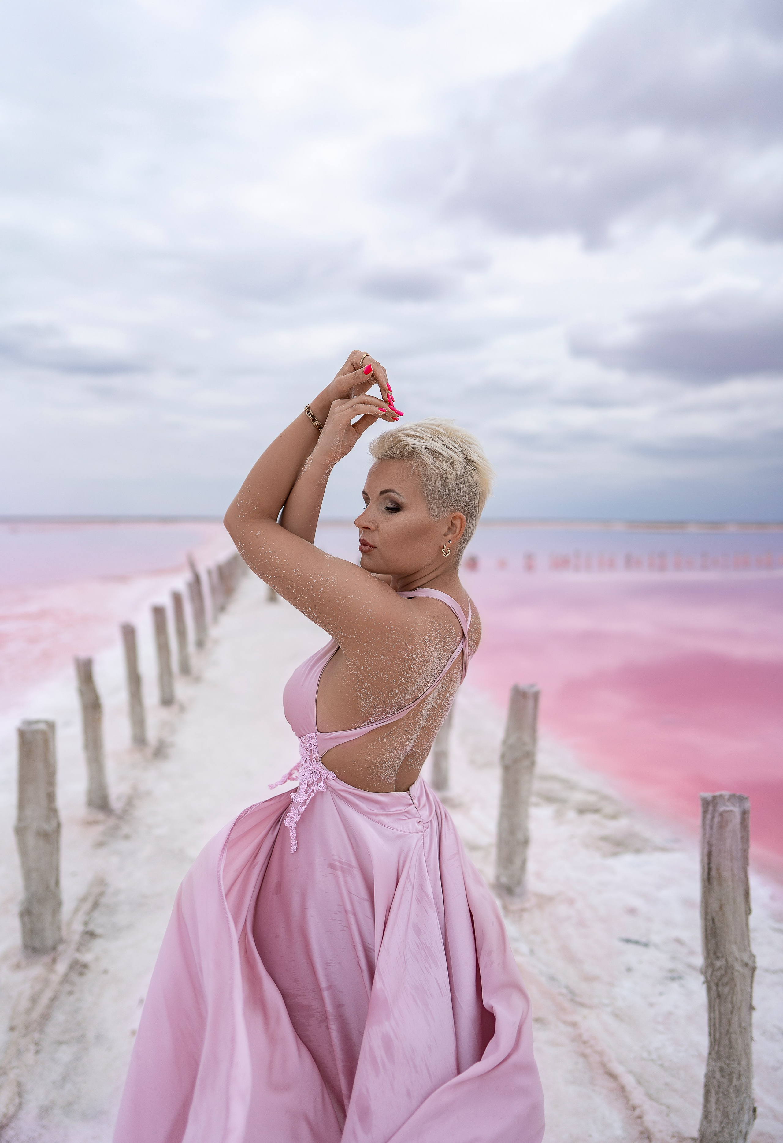 Пудровое платье для фотосессий. Фотограф в Крыму Лебедева Александра