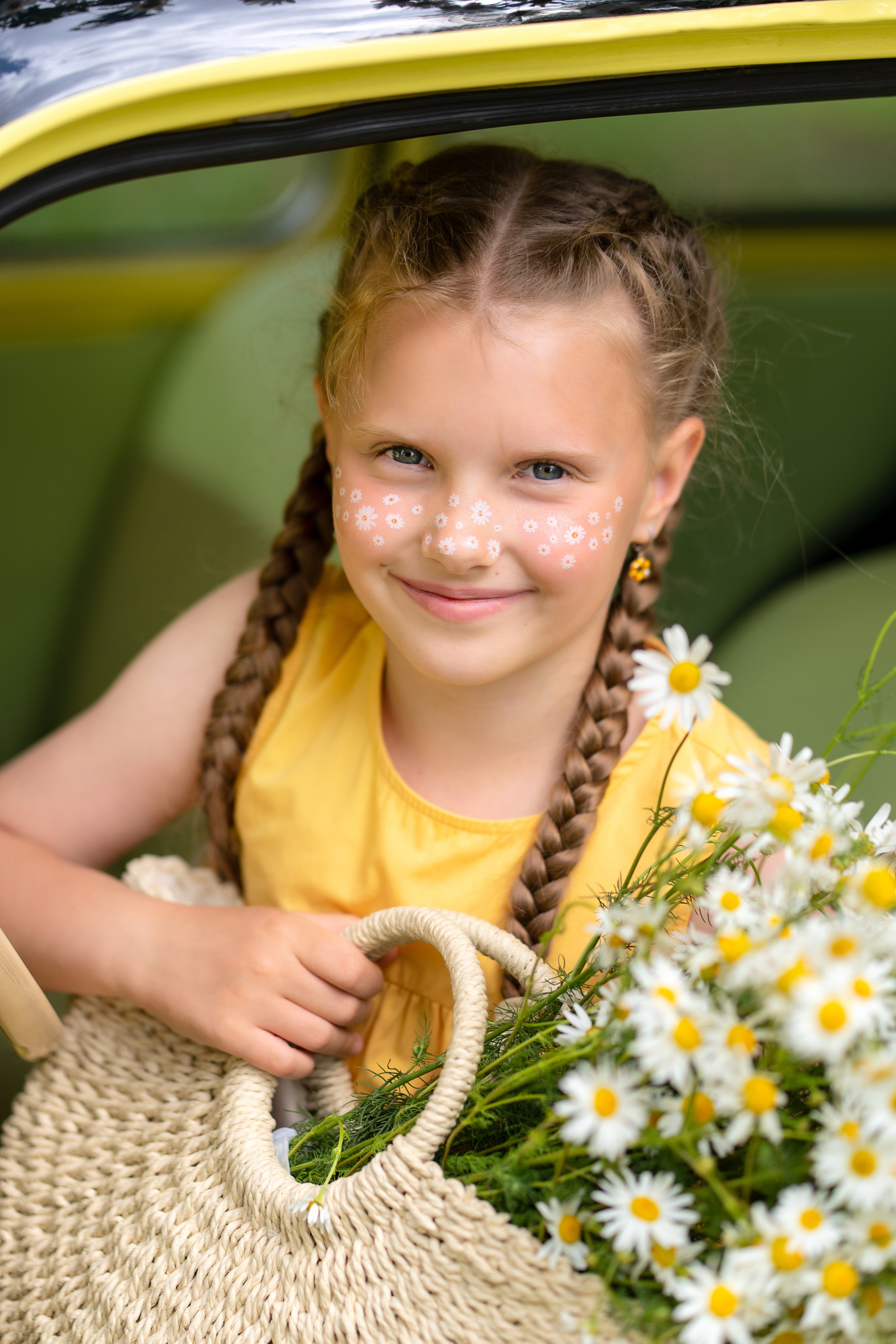 Фотодень Машина с ромашками. Семейный и свадебный фотограф Минск, Беларусь Анна Орловская