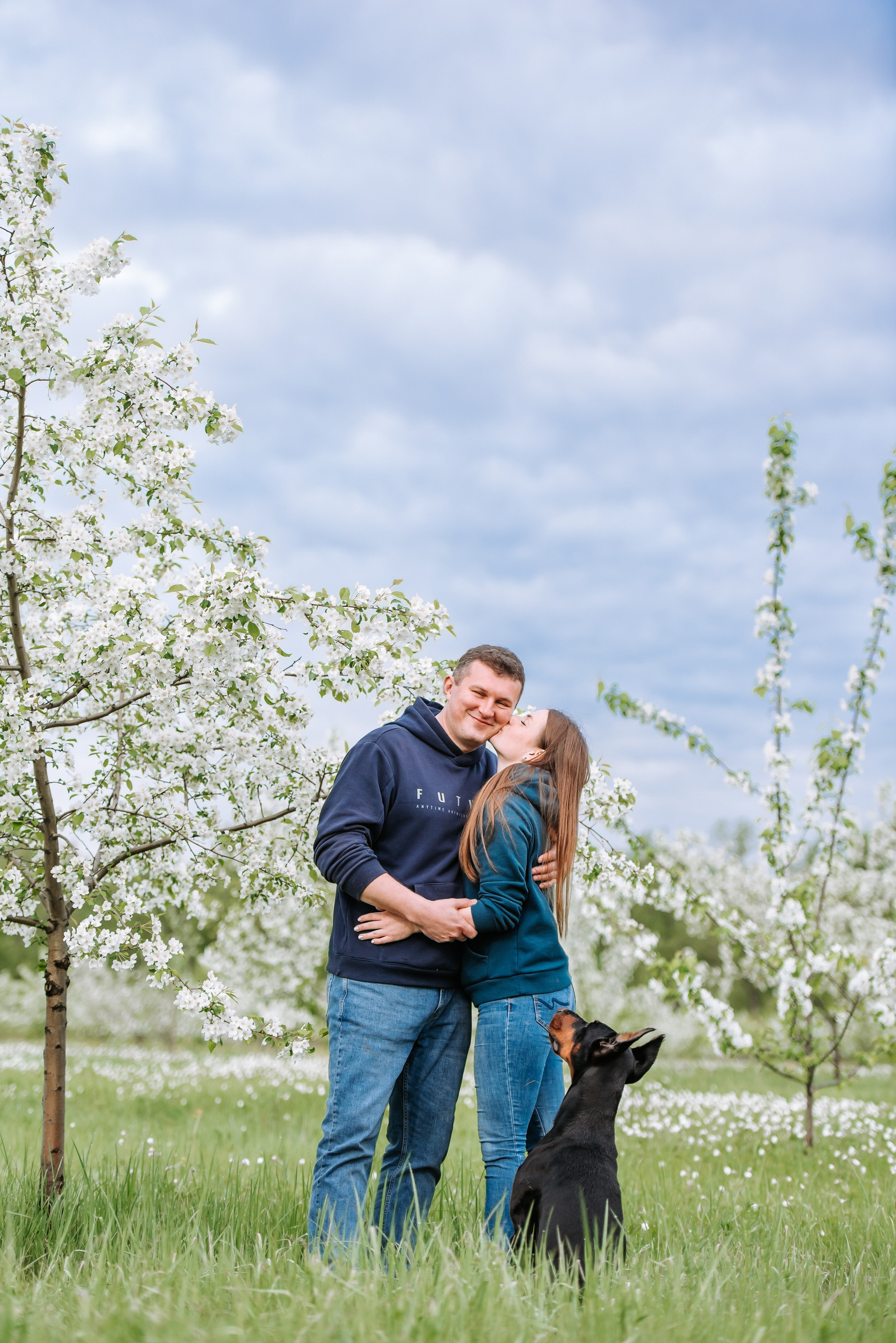 Цветение с доберманами. Фотограф Диана Оленина Красноярск / Братск
