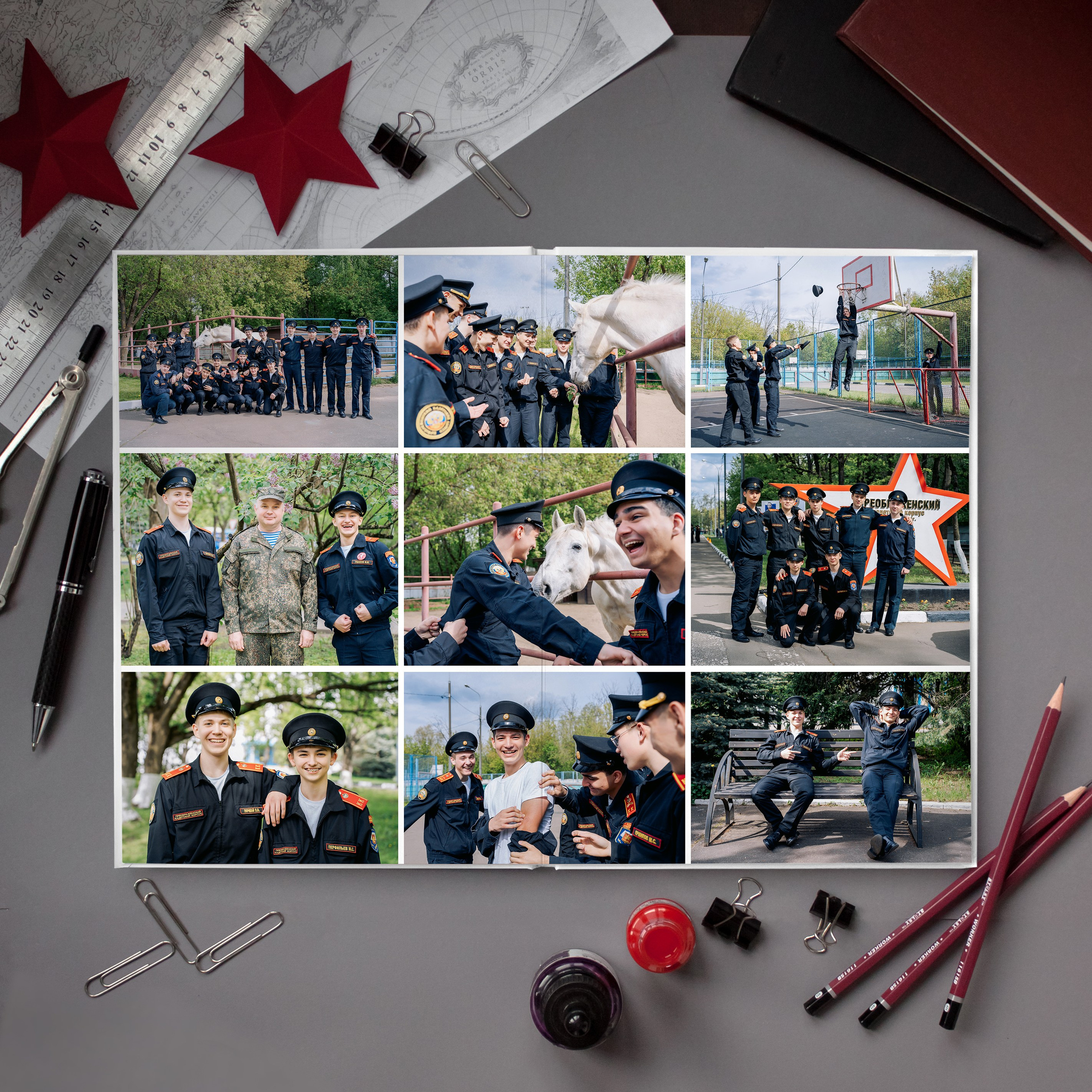 Кадетский альбом 10 разворотов. Фотограф Казакова Анастасия