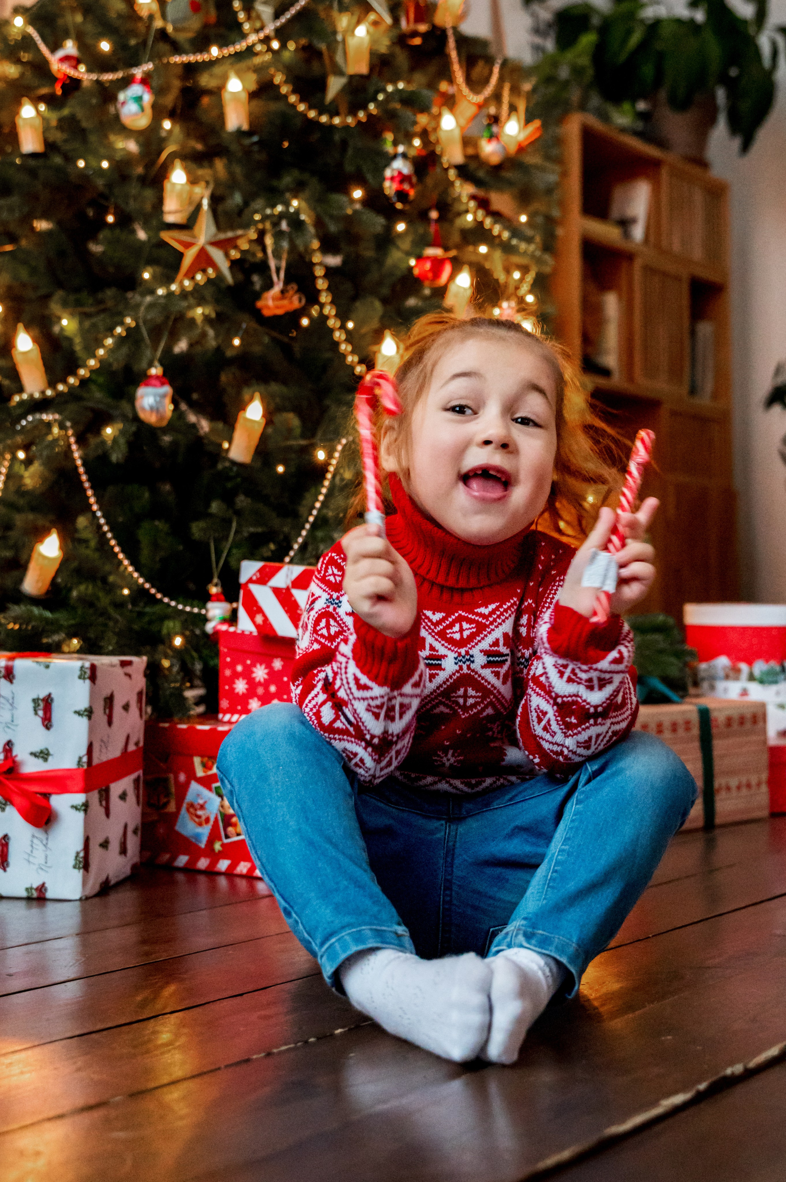 Новогодняя съёмка для мамы и дочки