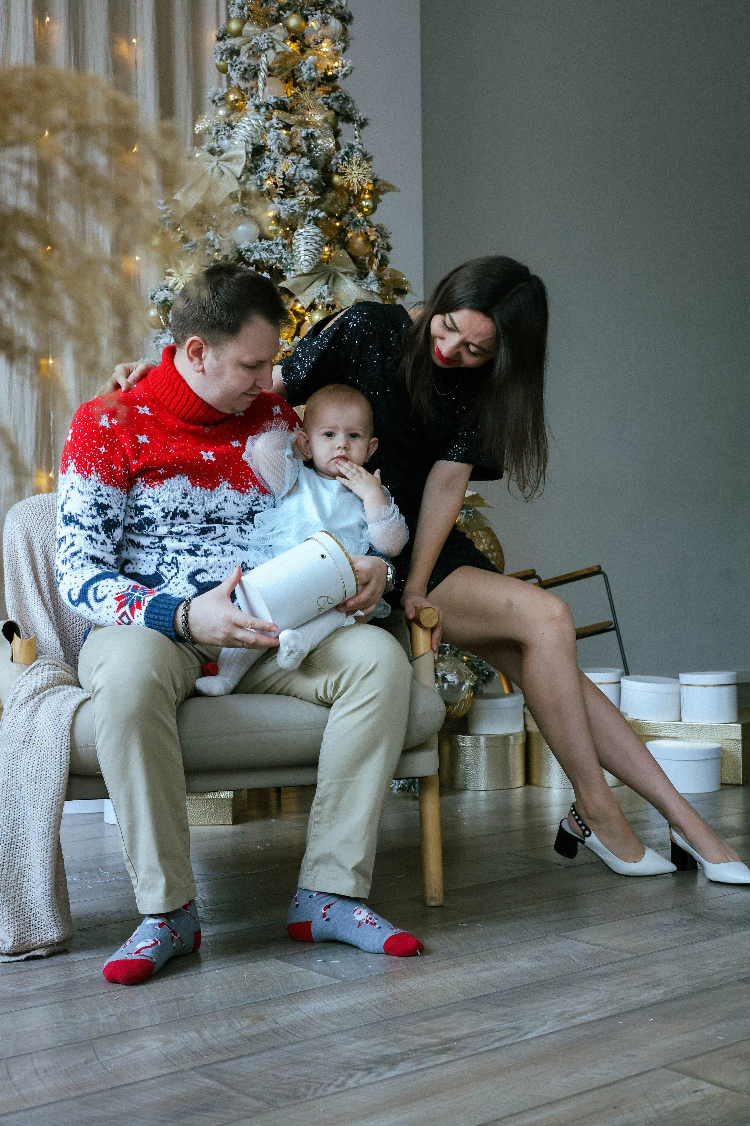 Новогодняя история «Ирина и ее семья». Фотограф в Москве Анастасия Калинина