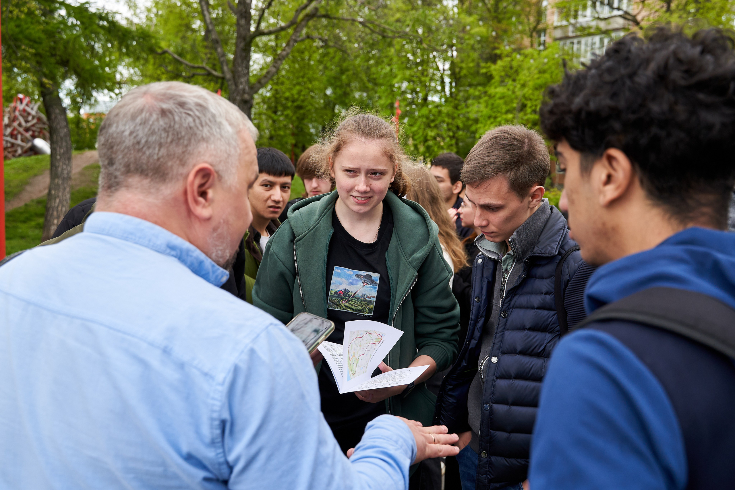 Городской квест в рамках регионального фестиваля «Учись без границ». Репортажный фотограф Вилянов Евгений. Нижний Новгород