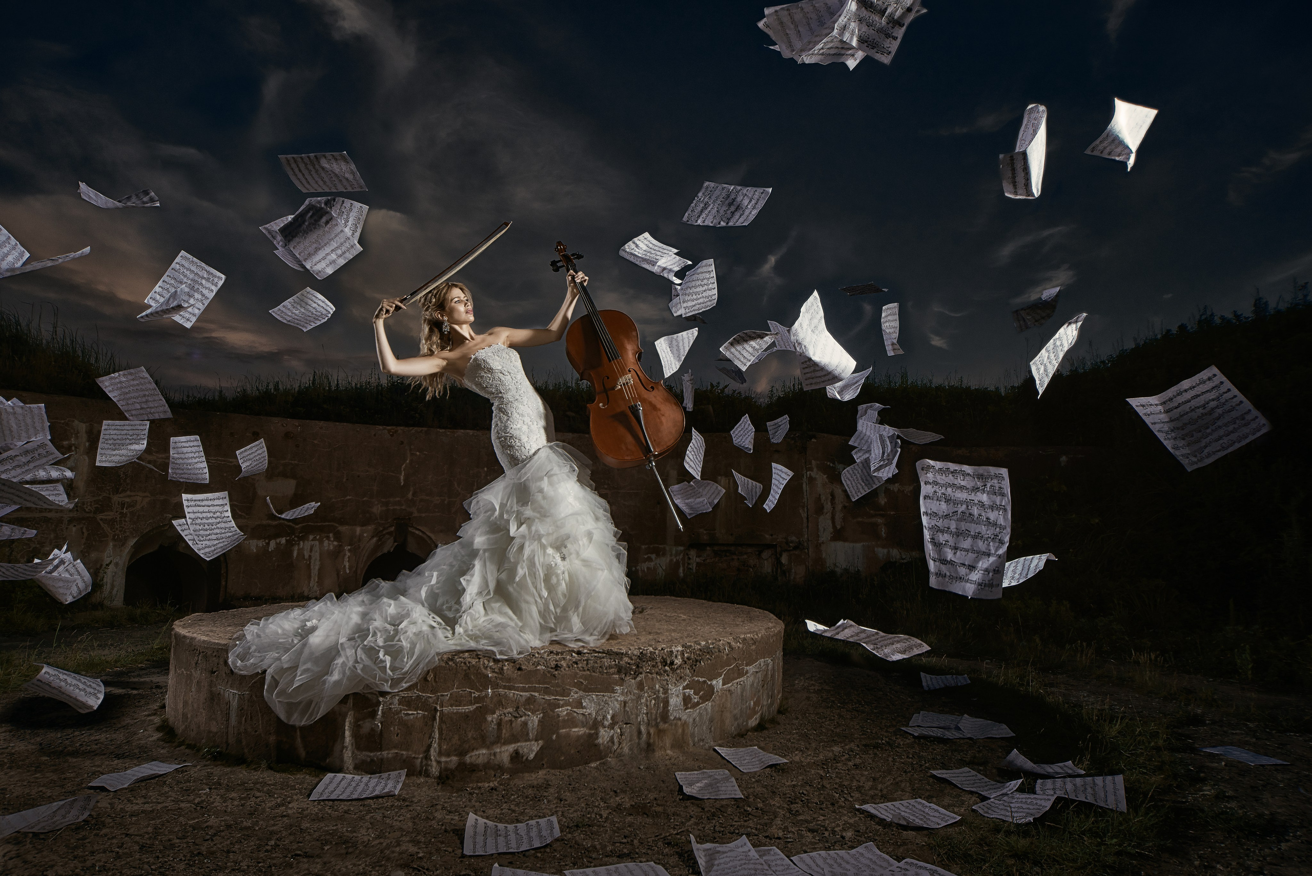 Импульсный свет на улице