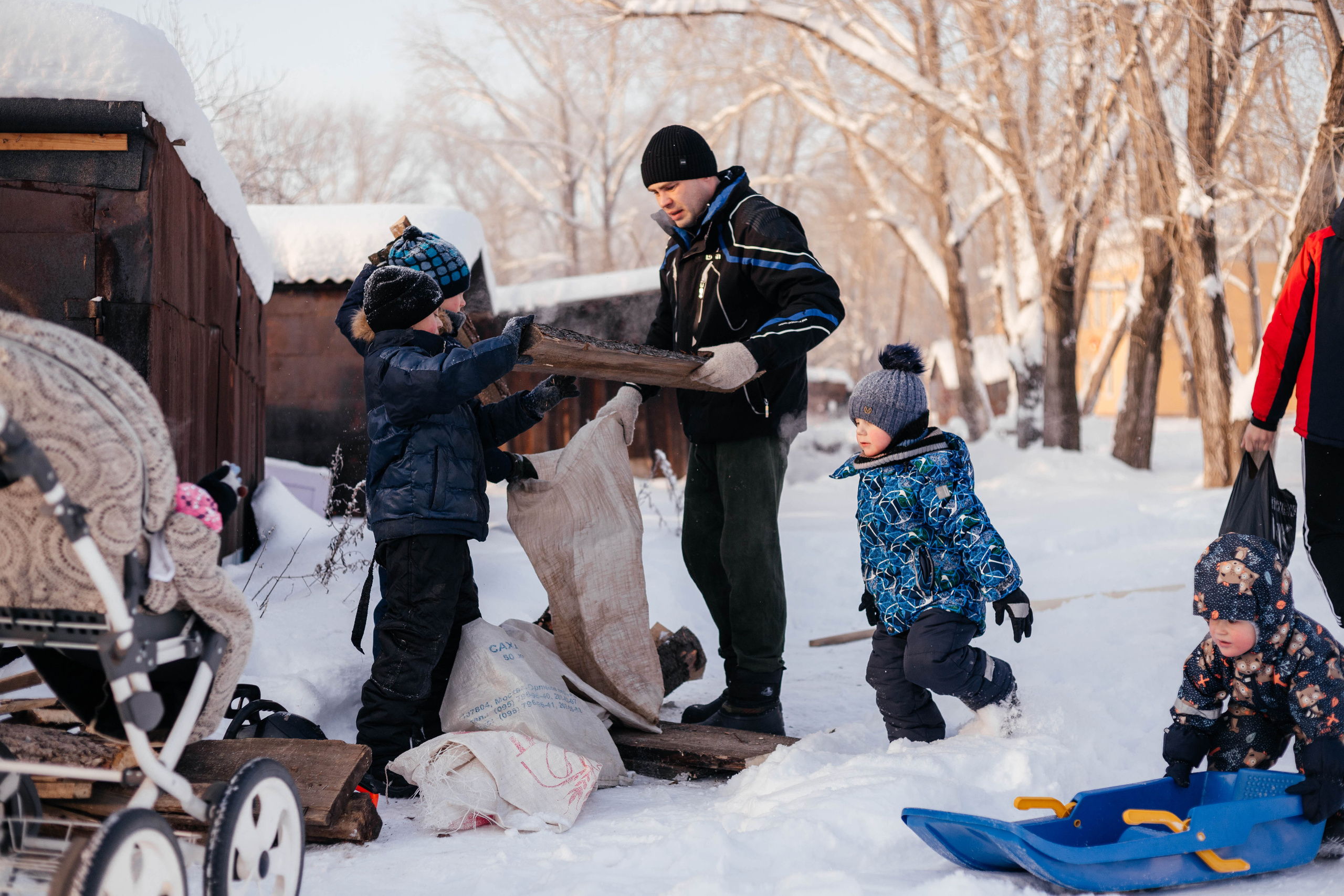 Зима в деревне. Свадебный и семейный фотограф Анна Печенкина