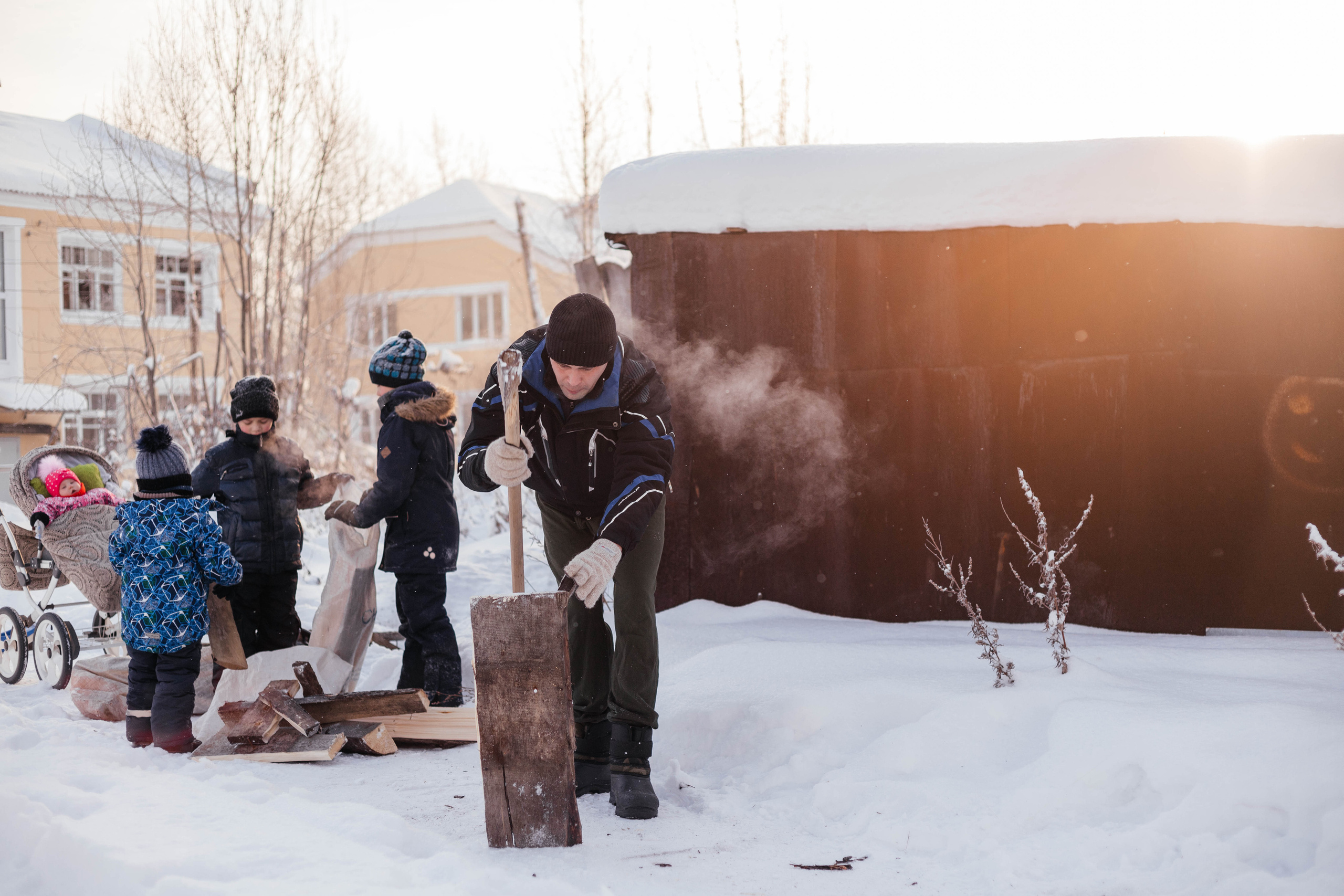 Зима в деревне. Свадебный и семейный фотограф Анна Печенкина