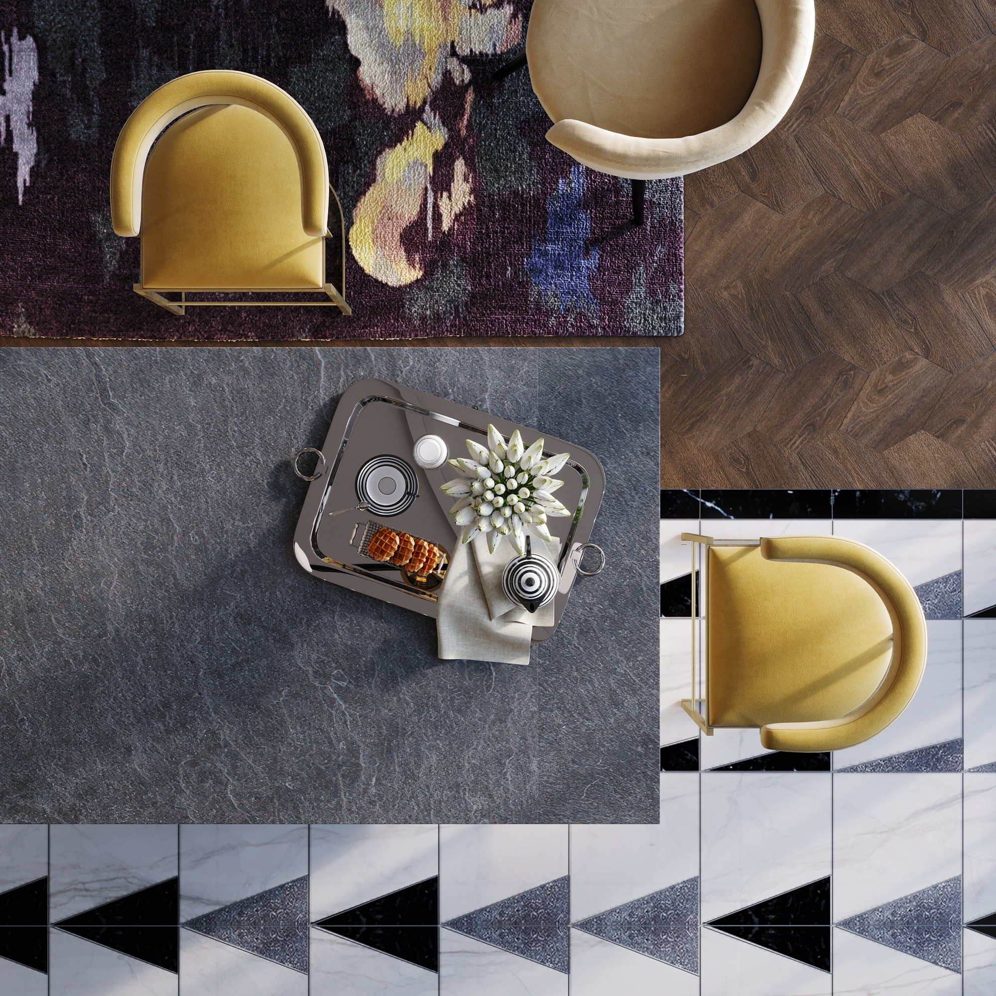 Кухня — гостиная в аппартаментах. Клиент Таранова Инга. Евгений Пырков — 3d визуализатор интерьеров и экстерьеров России