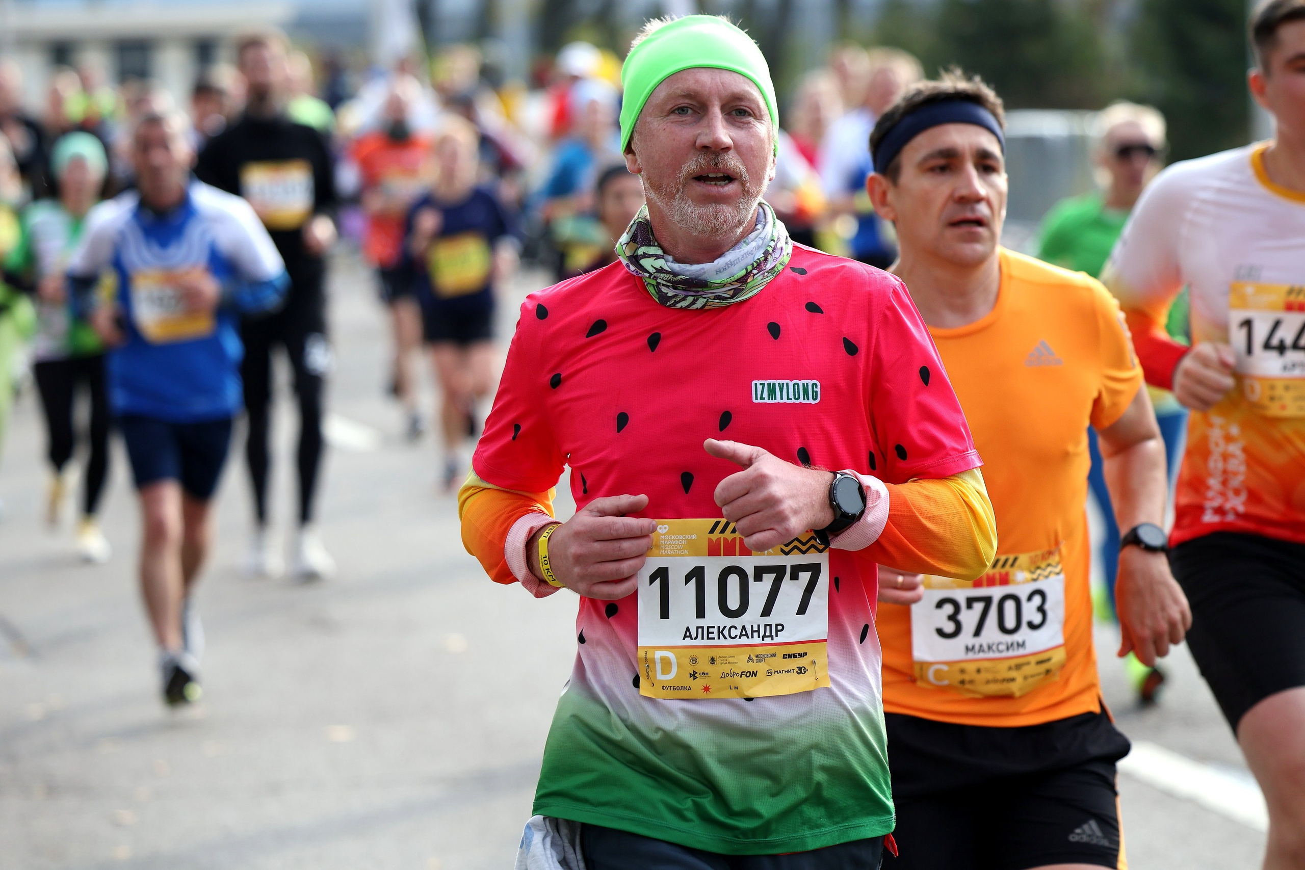 Участники Московского марафона