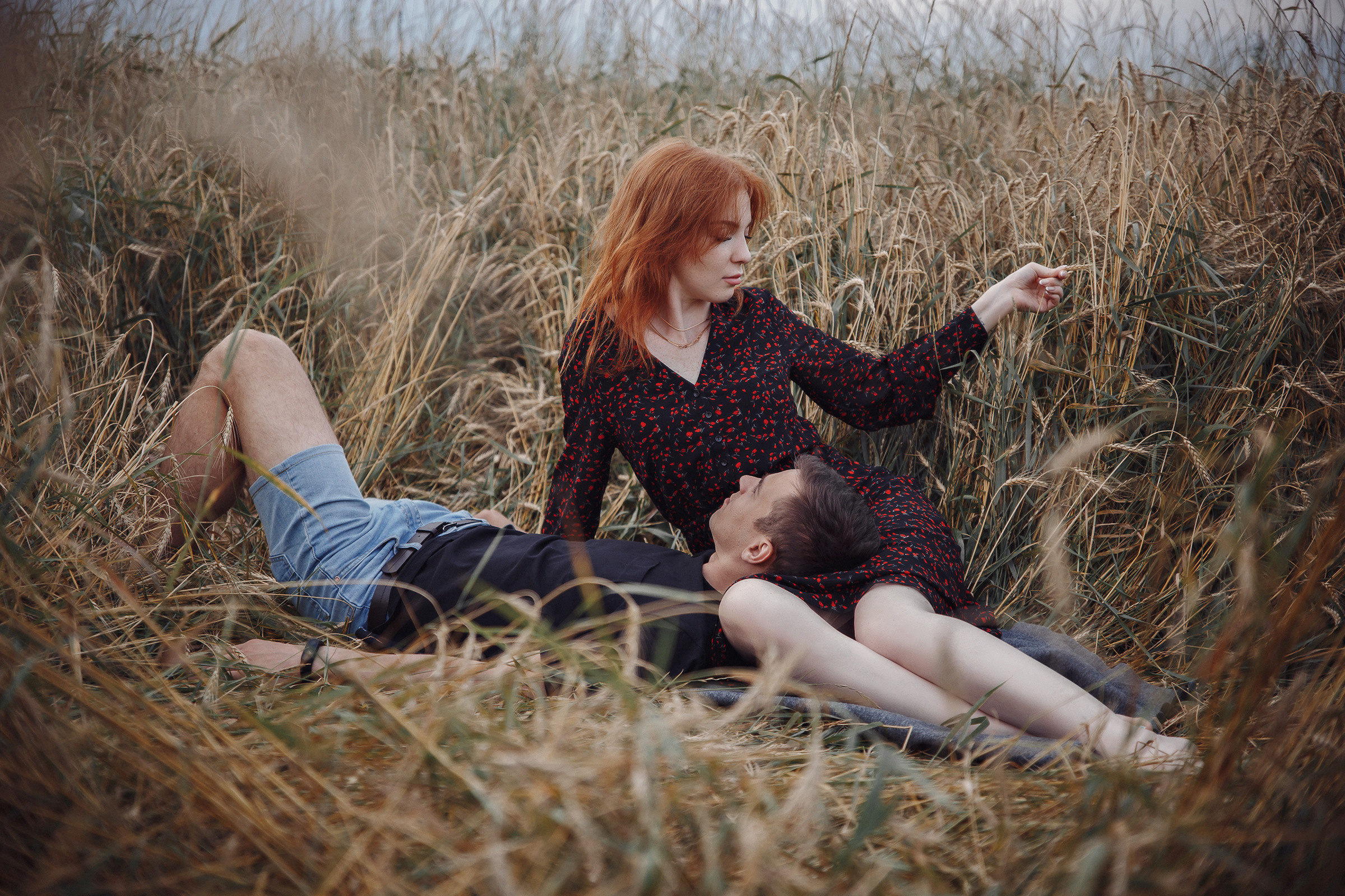 Летняя love-story в поле. Фотограф Марина Юдина. Подольск, Москва