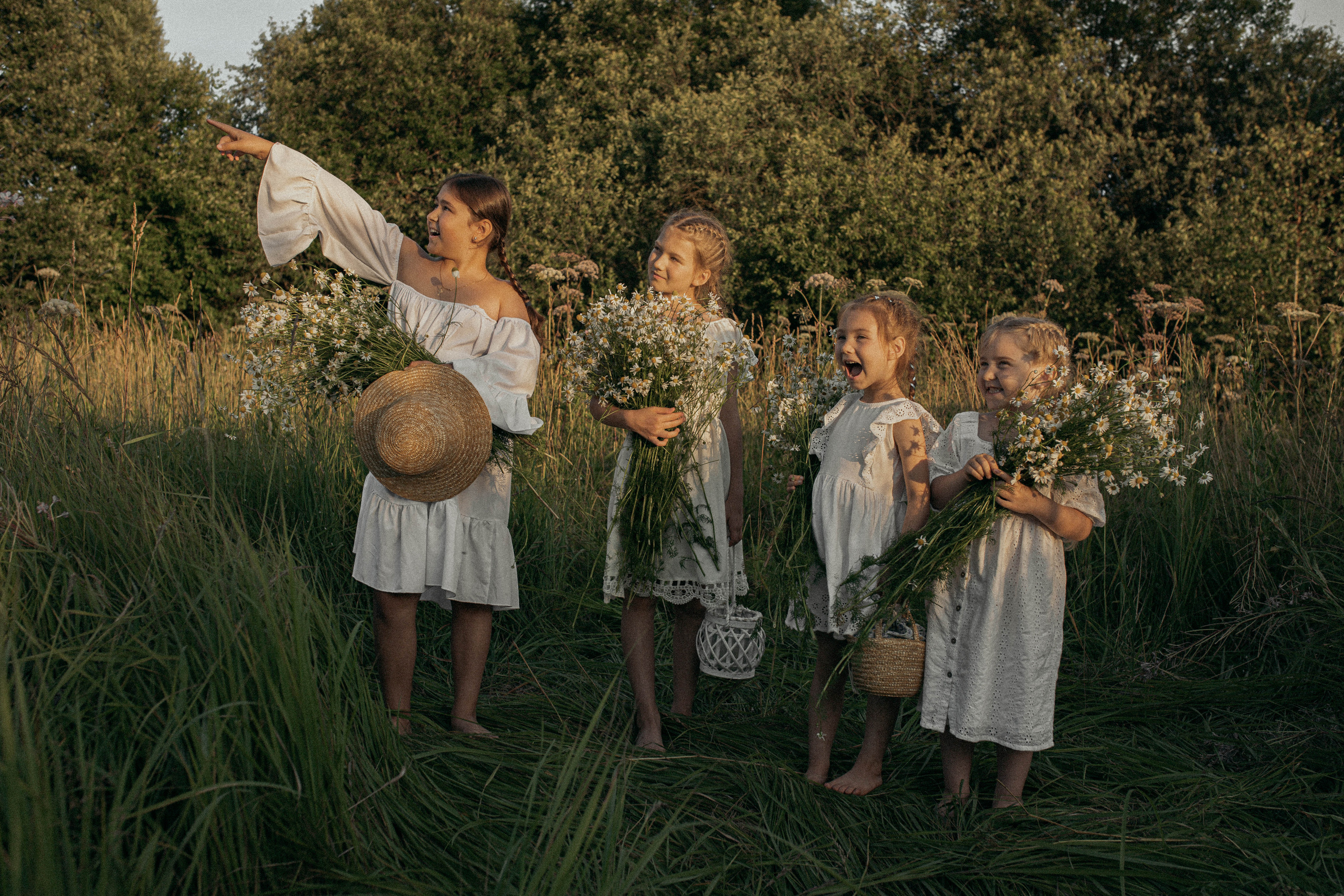 Детская съемка на красивом закате. Фотограф Яна Майорникова