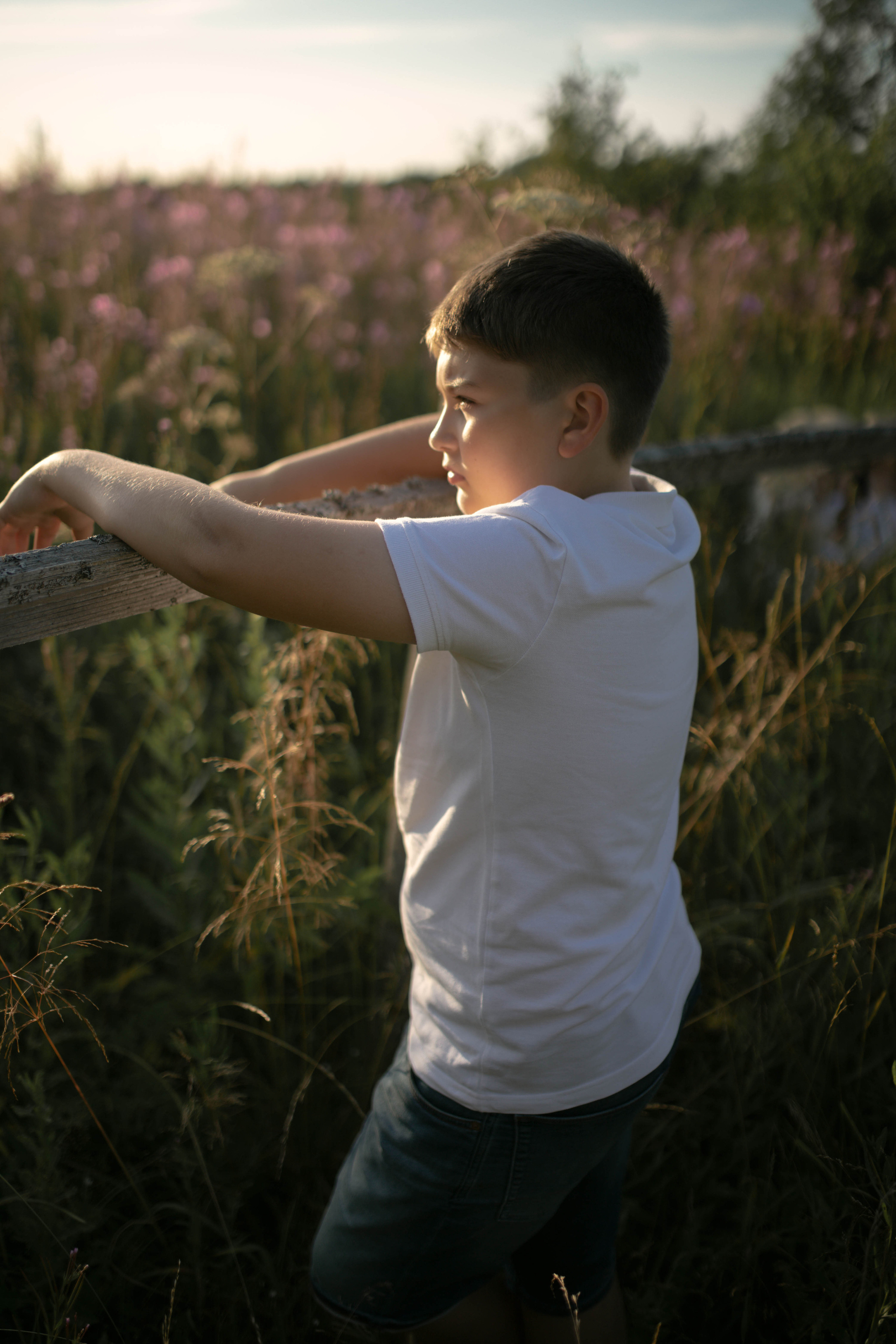 Детская съемка на красивом закате. Фотограф Яна Майорникова