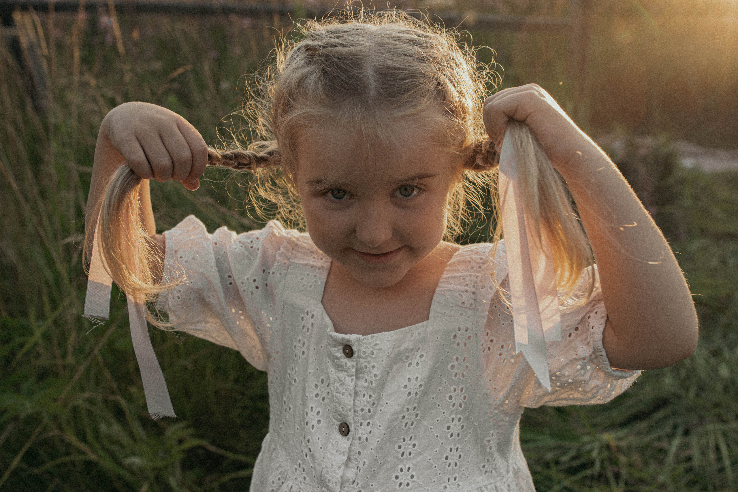 Детская съемка на красивом закате. Фотограф Яна Майорникова