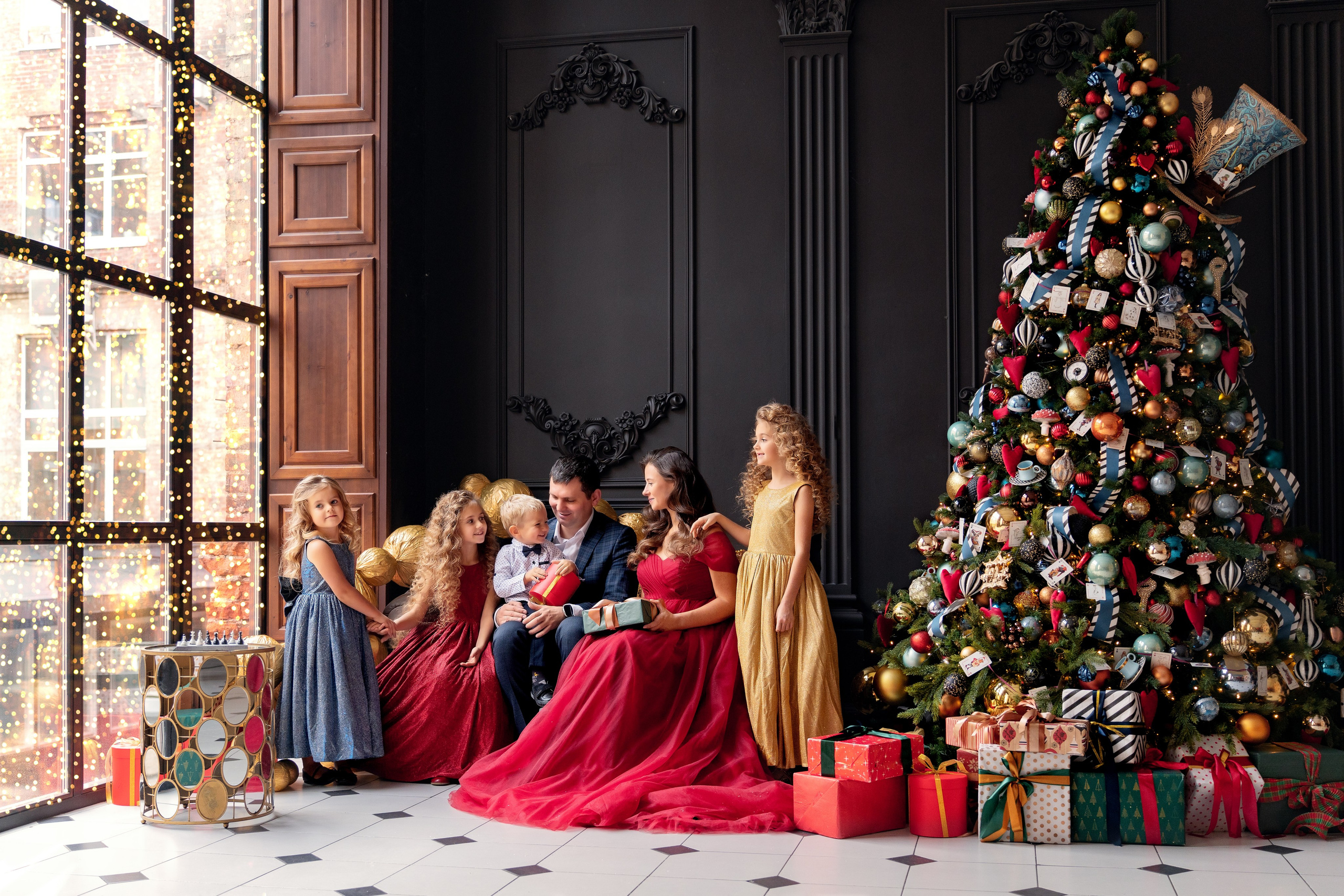 Семейная новогодняя съемка в Москве. Фотограф Ольга Чувалдина Москва