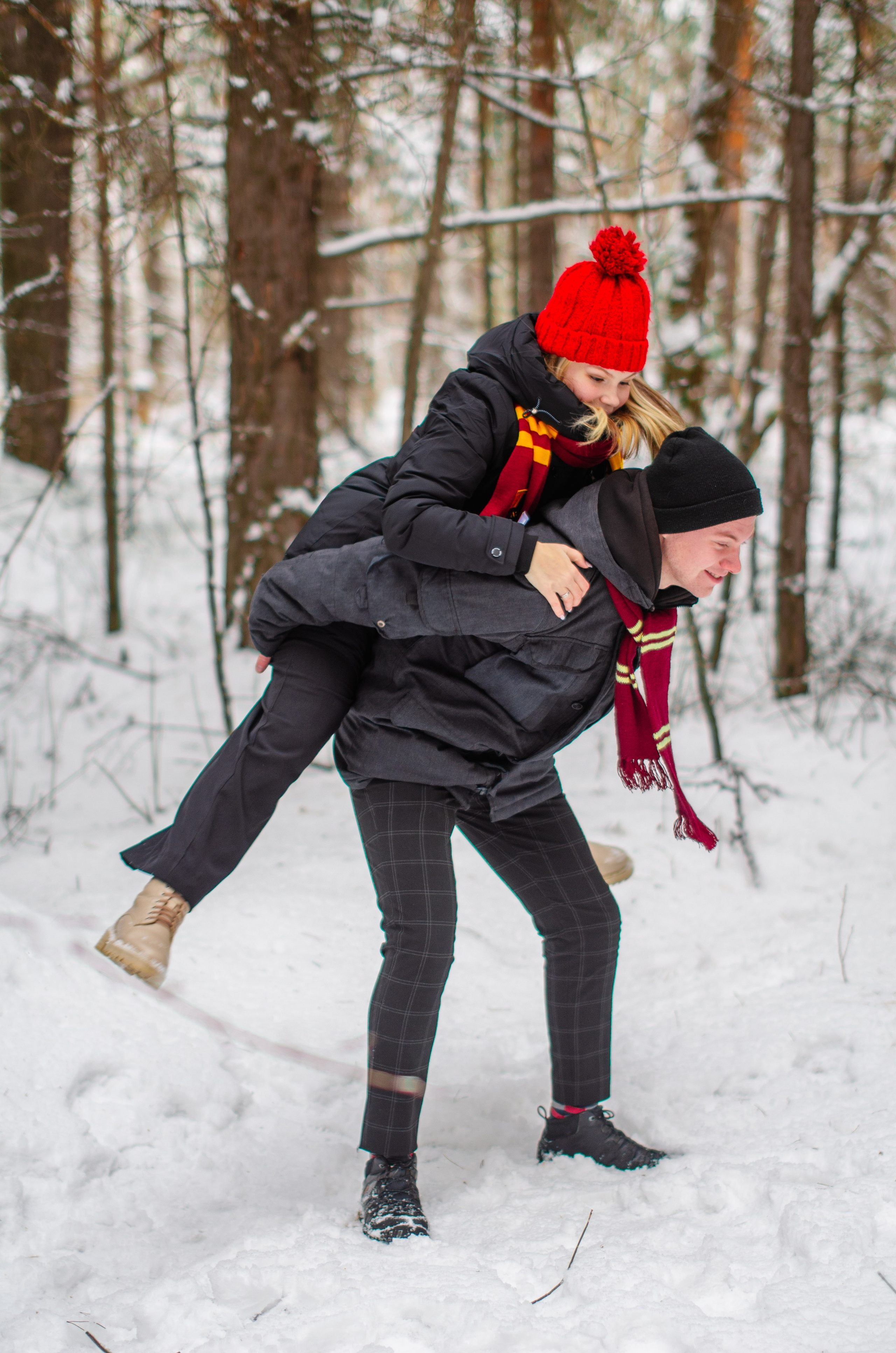 Зимняя история любви в стиле фильма «Гарри Поттер». Денисова Аля — фотограф для парных съемок и индивидуальных историй в Барнауле