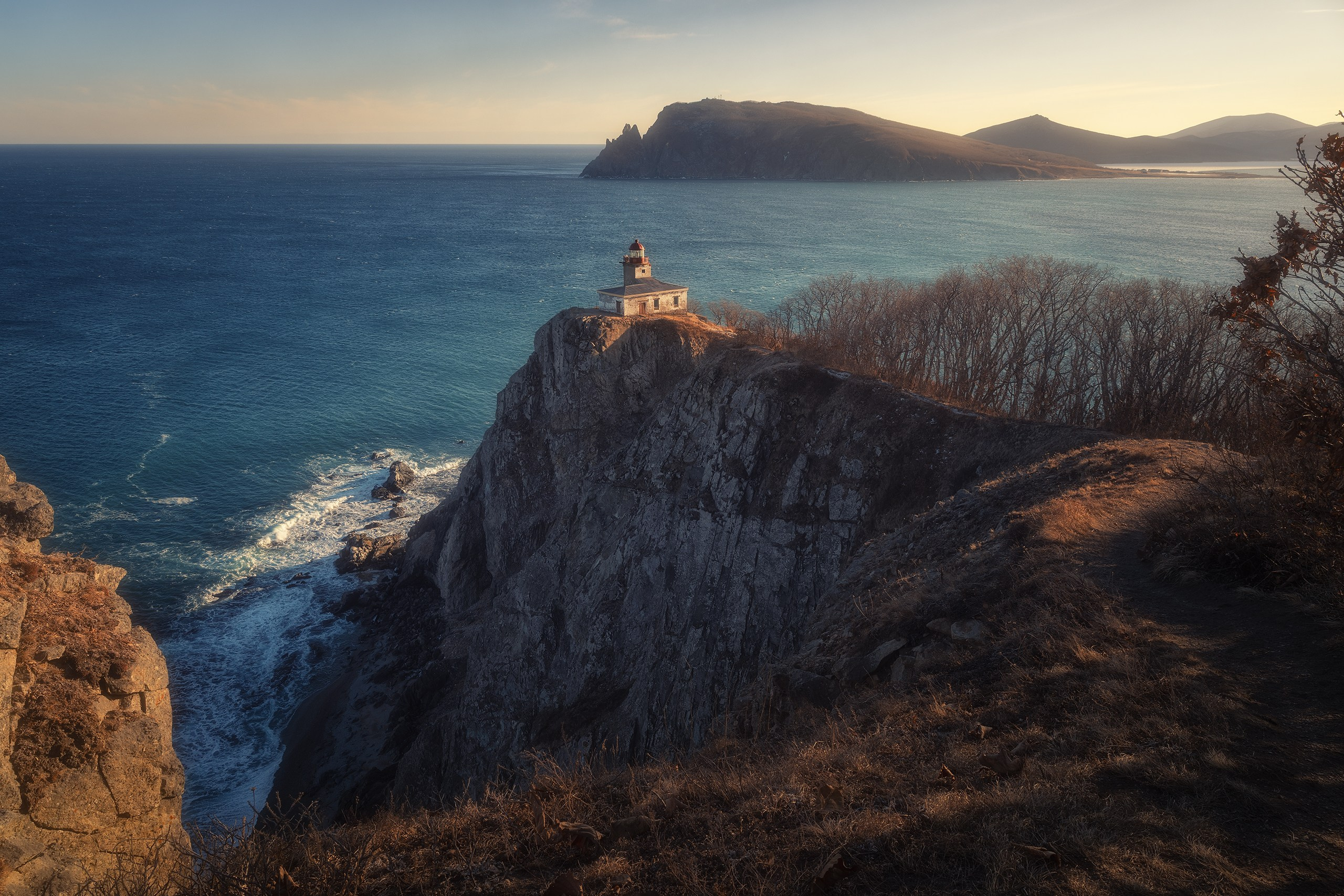 Маяк Балюзек на закате