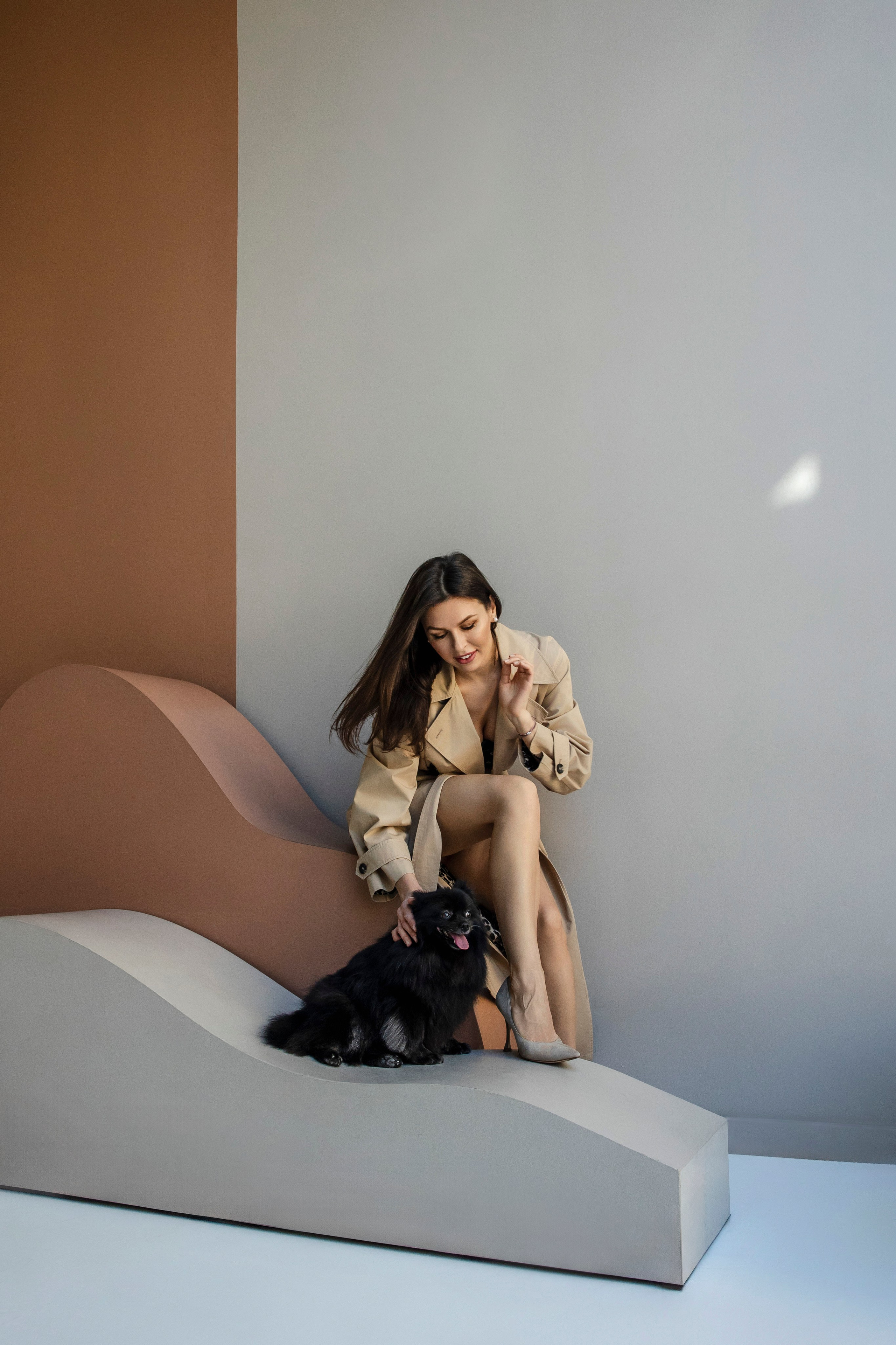 Съемка в студии с собакой. Анастасия Белаш