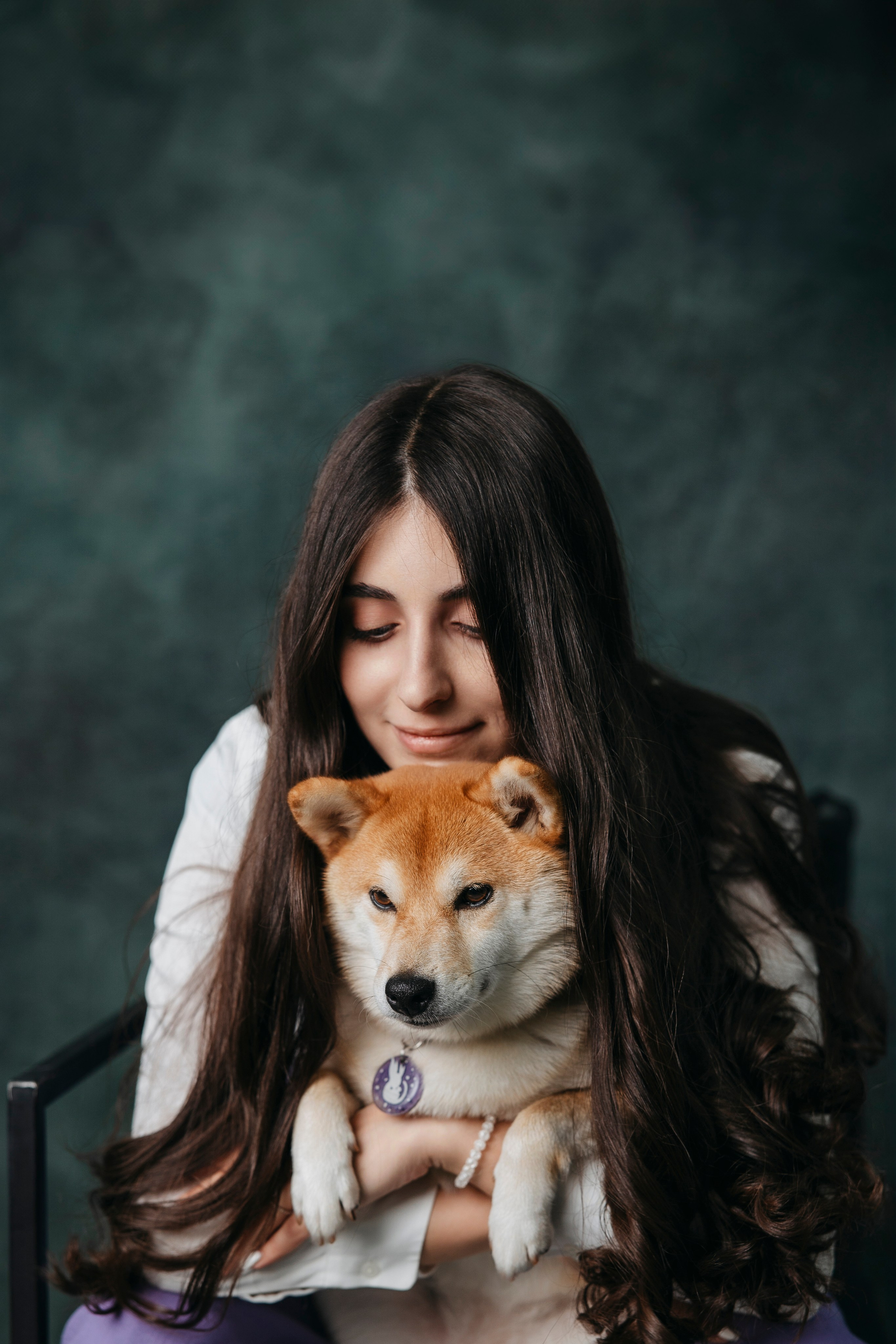 Съемка в студии с собакой. Анастасия Белаш