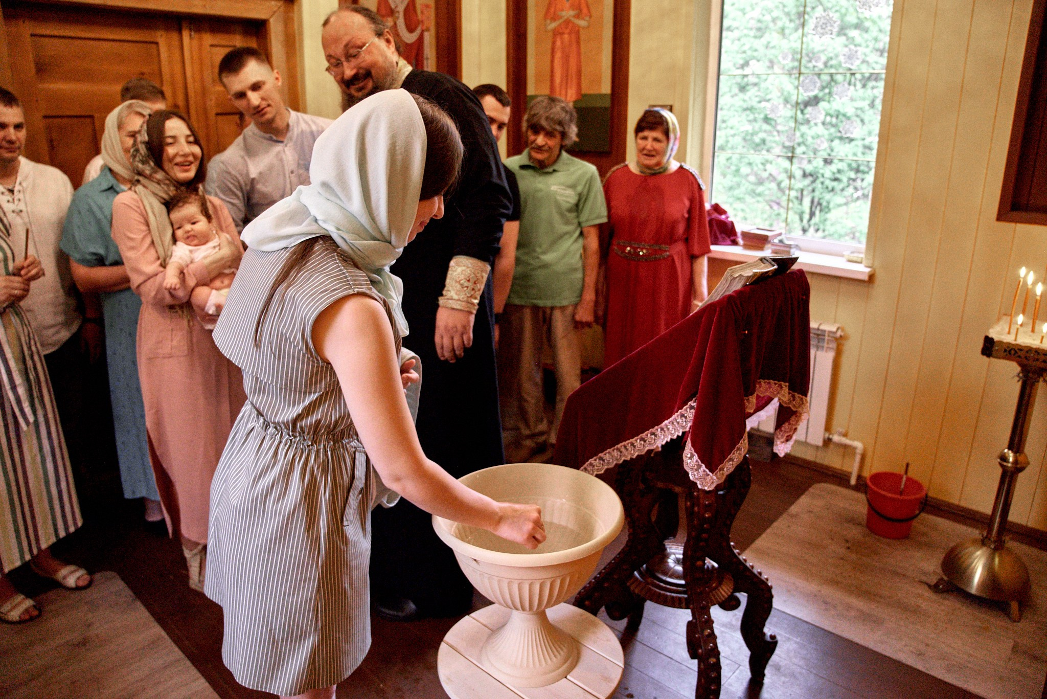 Фотосессия крещение Варвары