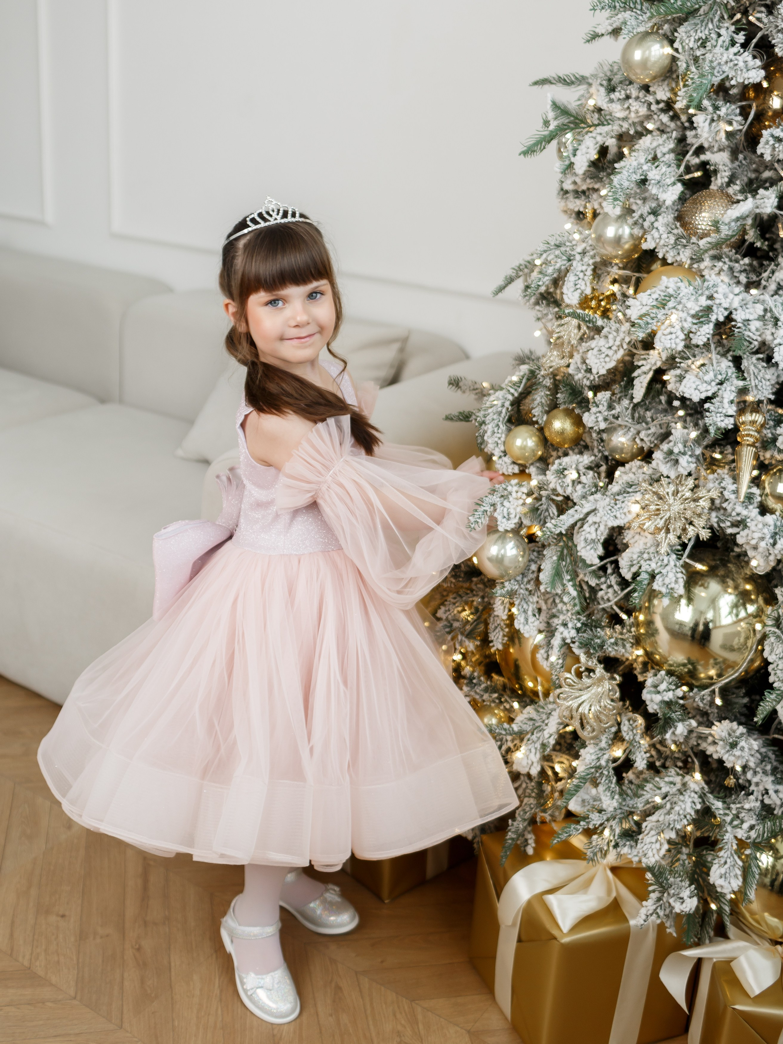 Прокат детского нарядного платья " Зефирка" на рост 110-116 см. стоимость проката сутки 1500р.+залог 2500р.