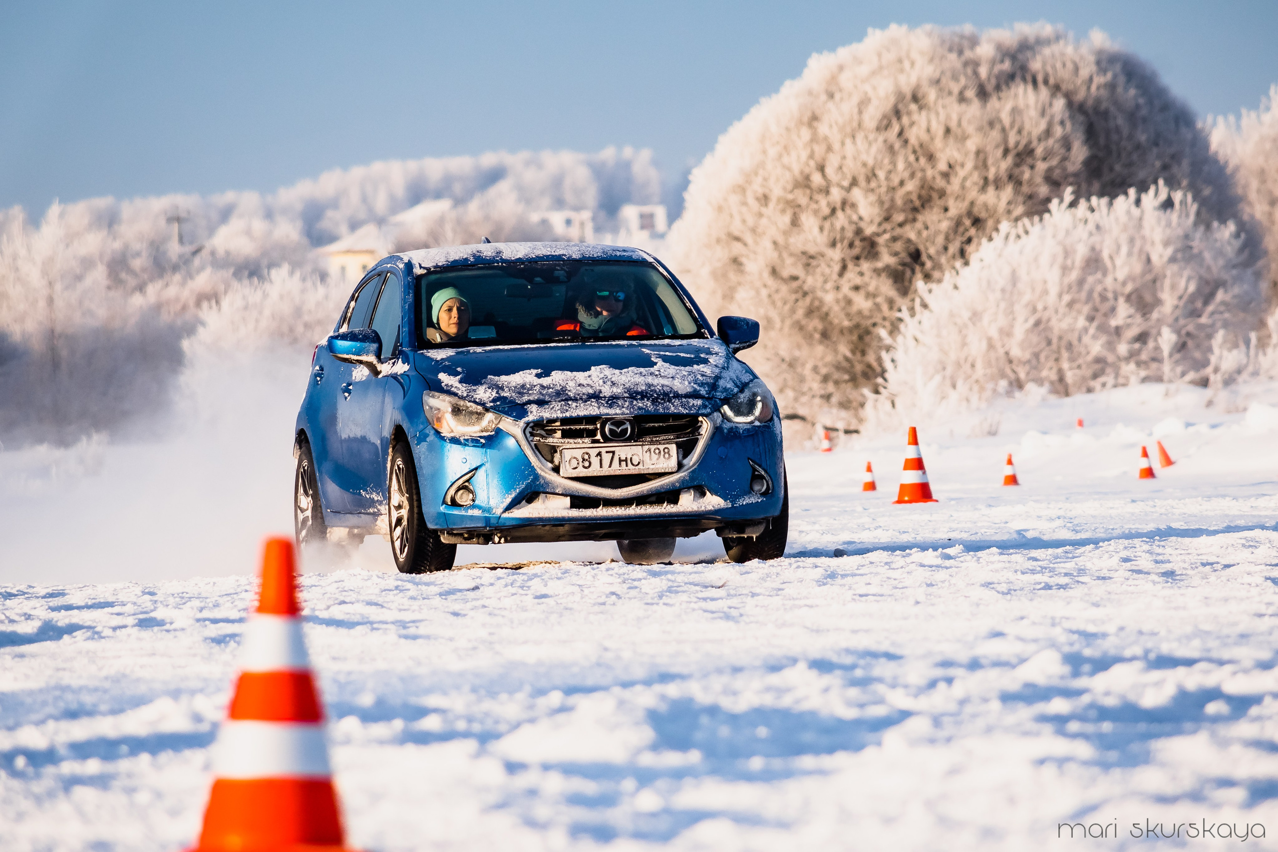 Контраварийная практика вождения автомобиля. Мотофотограф в Санкт-Петербурге Мария Скурская