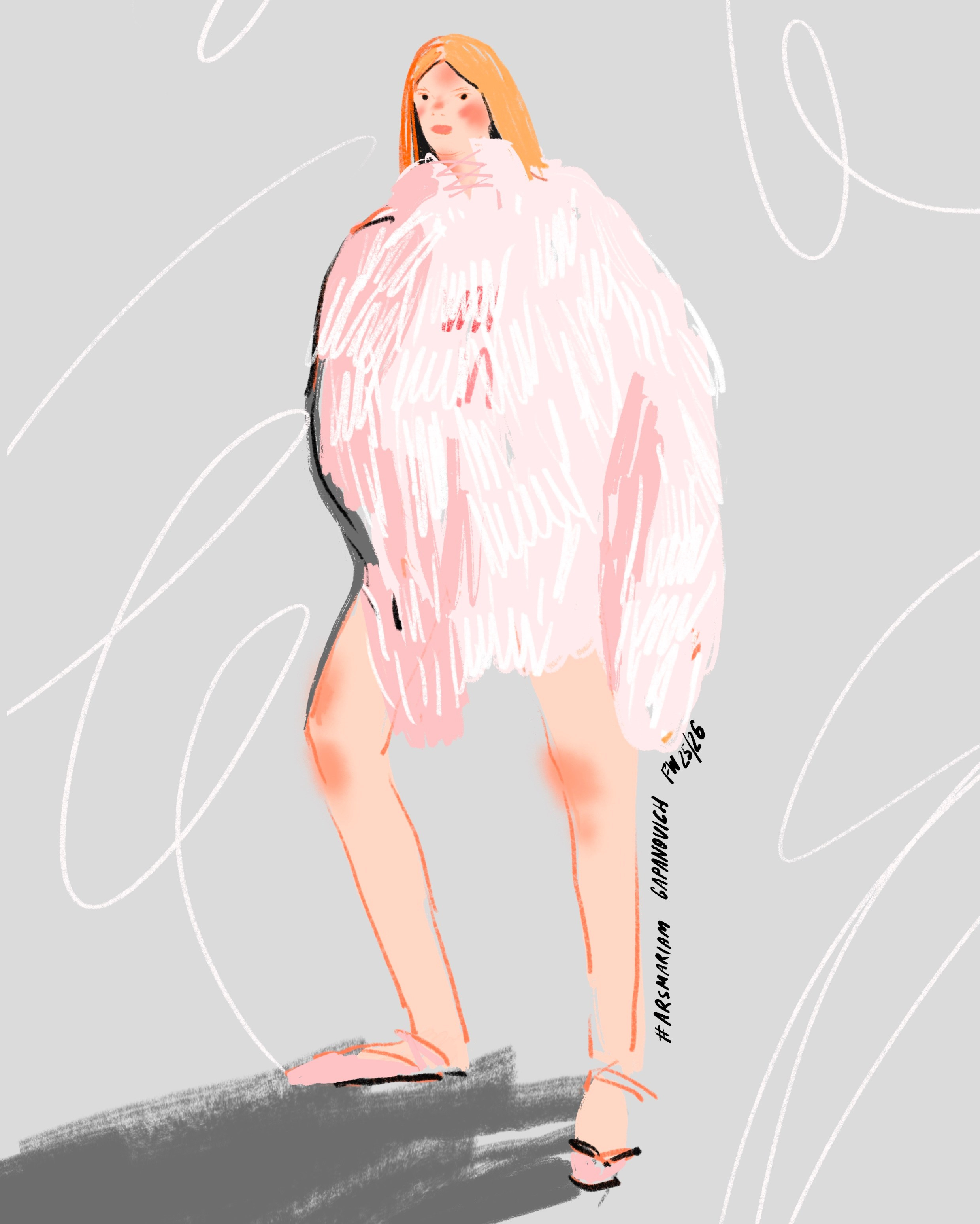 GAPANOVICH FW 25/26. Фэшн иллюстратор из Москвы Власенко Мария