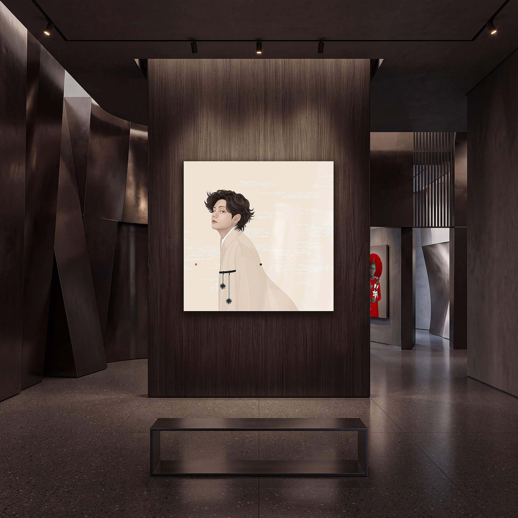 Portrait of Kim Taehyung by Lala Garbouz is in the gallery