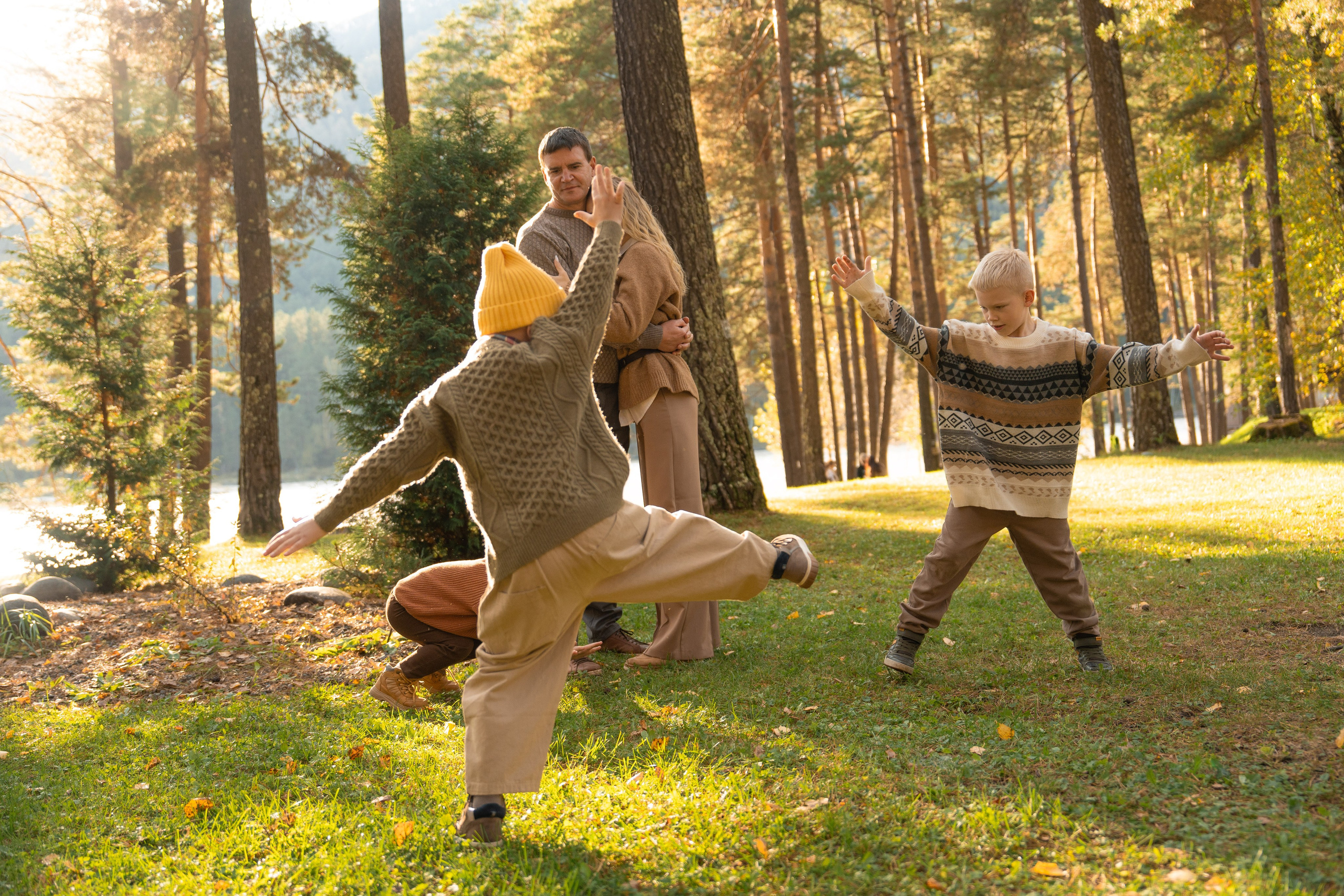 Семейная фотосессия в Москве для большой семьи. Свадебный фотограф в Москве Анна Полушина