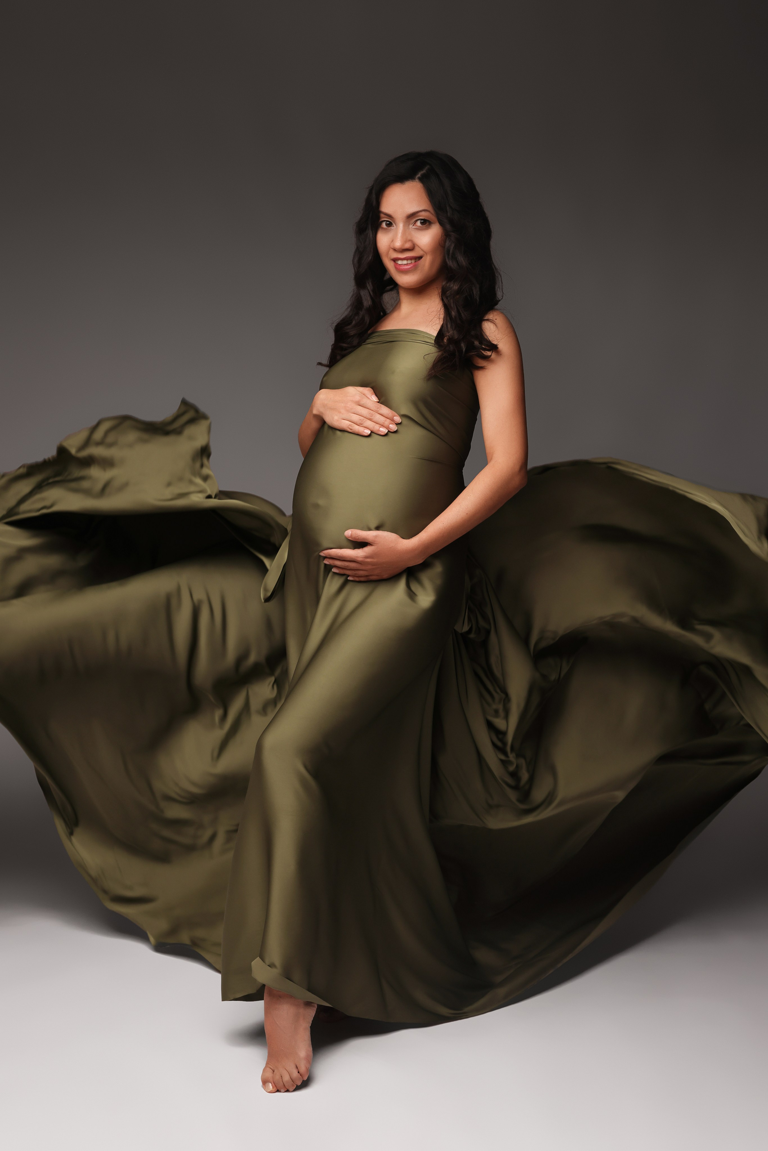 Ткани: парящий шёлк. Фотограф новорожденных и беременности в Ижевске Светлана Рожкова