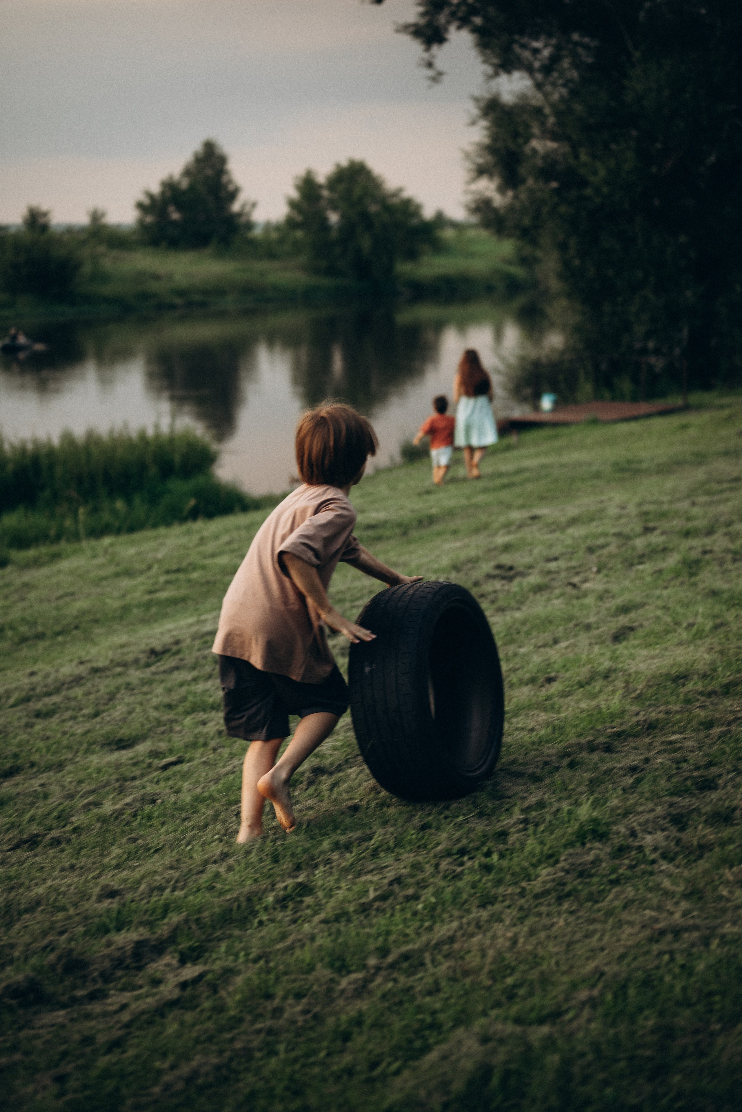 Игры на закате. Семейный фотограф в Москве Дарья Пузикова