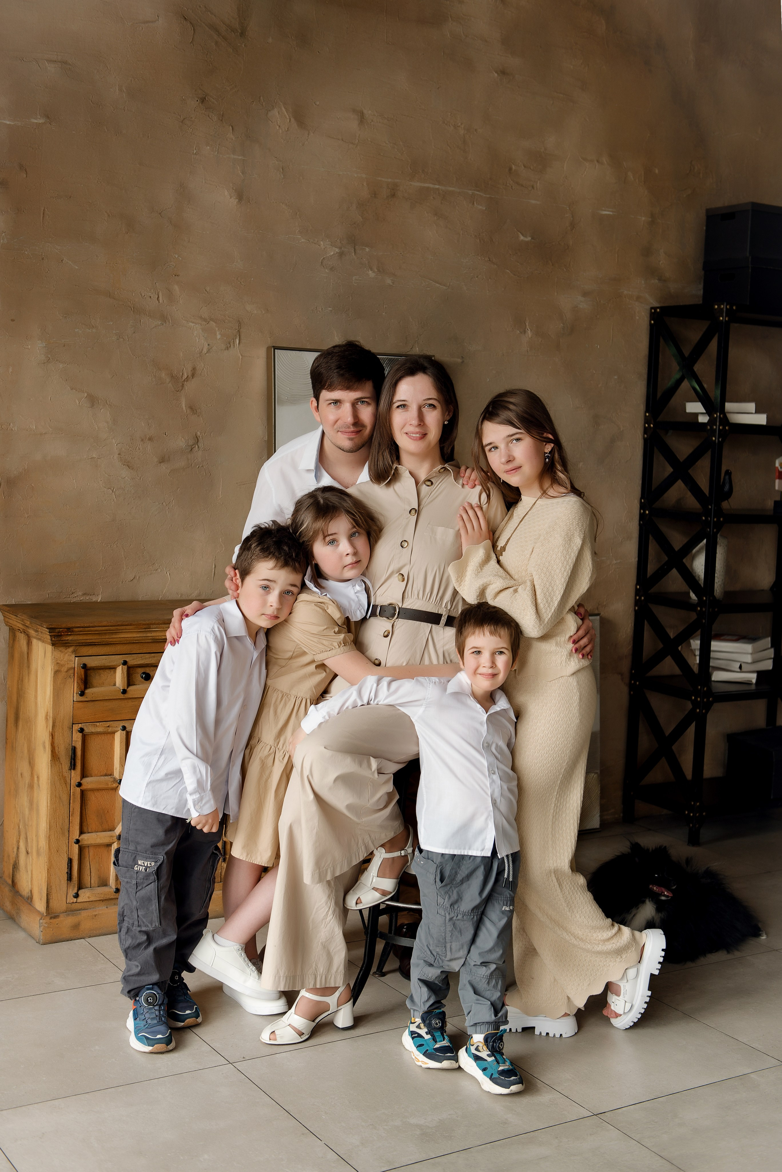 Семейная съёмка в студии. Детский фотограф в Долгопрудном и Москве