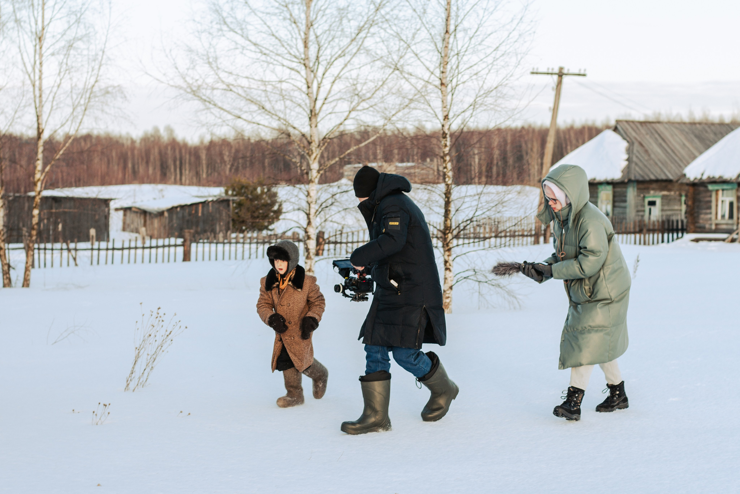 На съемках фильма «Июньская полынь». Мария Колесникова