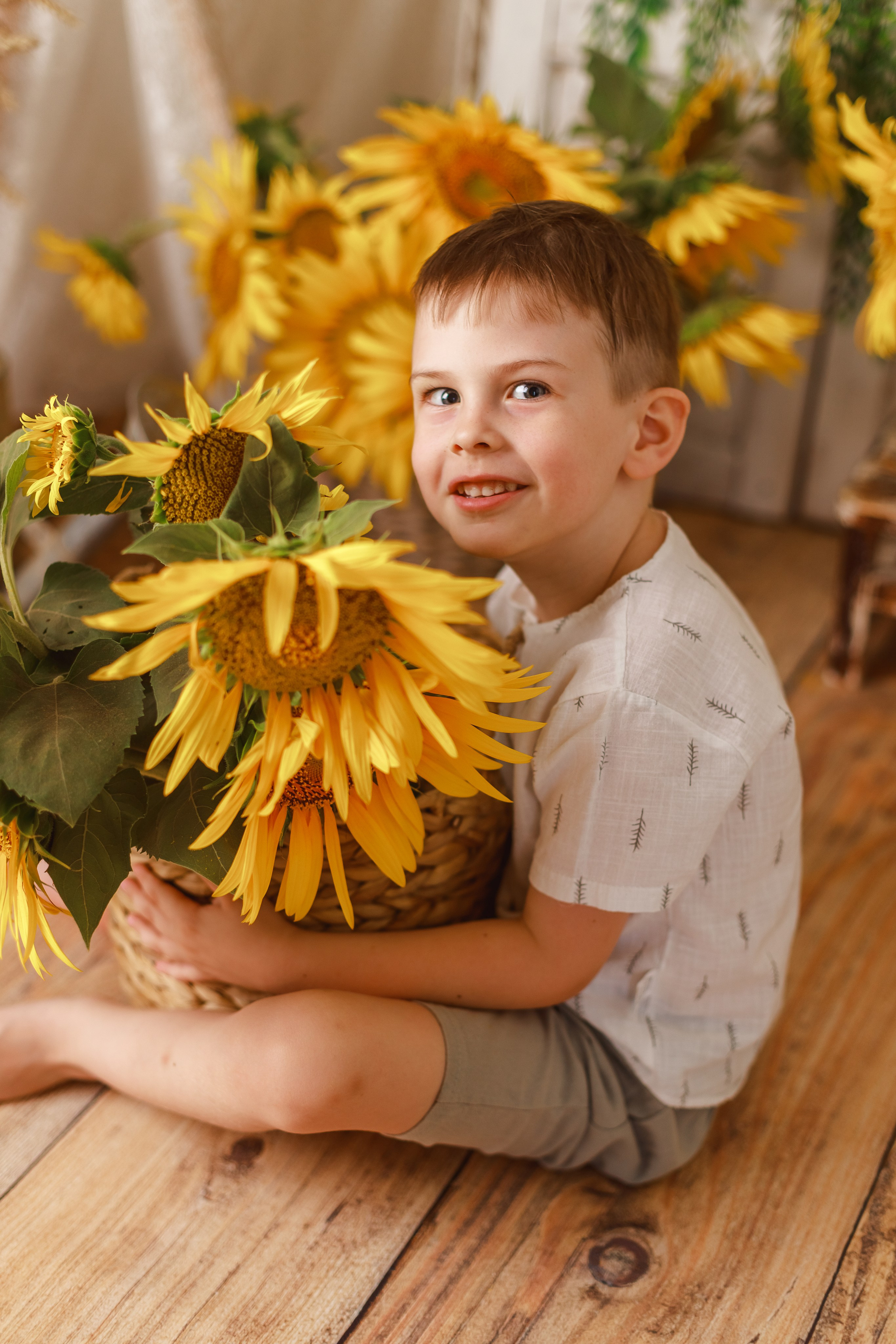 Подсолнухи. Детский и семейный фотограф в Краснодаре Альбина Морозова