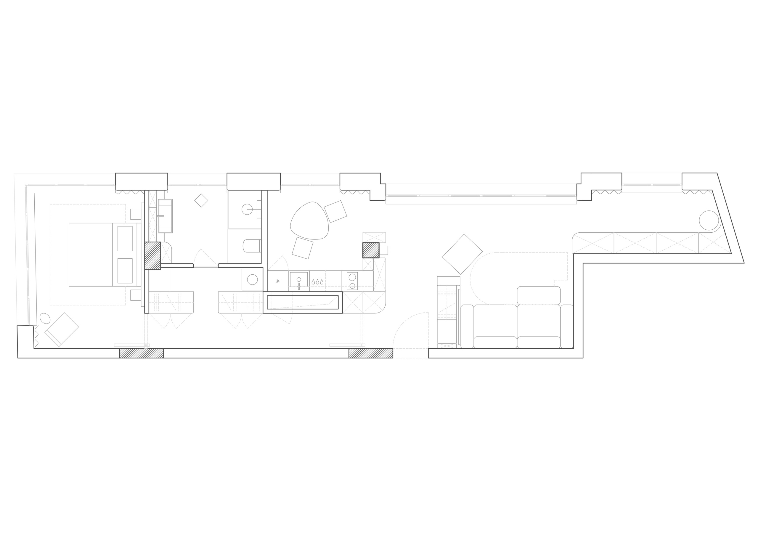 SOLE HILLS /70 sq m /23'. Интерьерное ателье numéro а