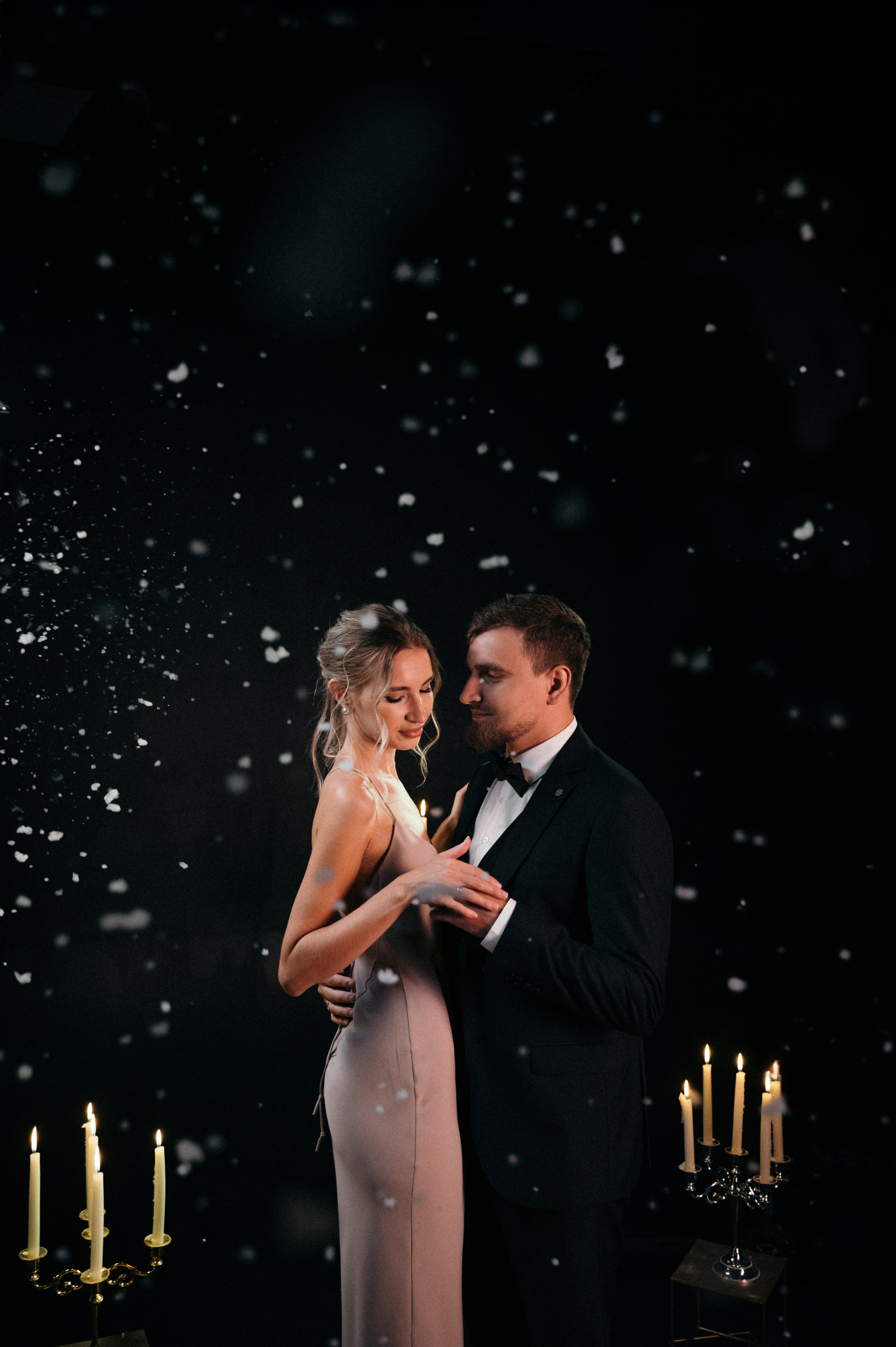 Снег. Свечи. Романтика. Свадебный фотограф Константинова Елена