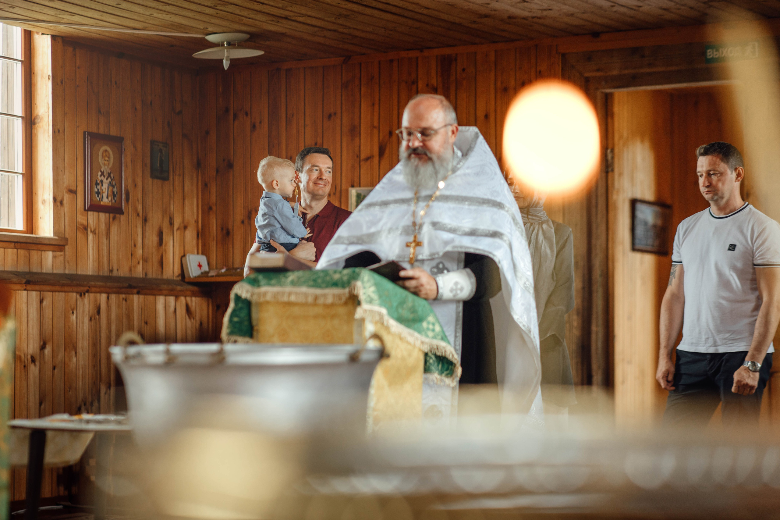 Крещение Тимофея, д. Киевец, храм Святой Троицы, август 2025