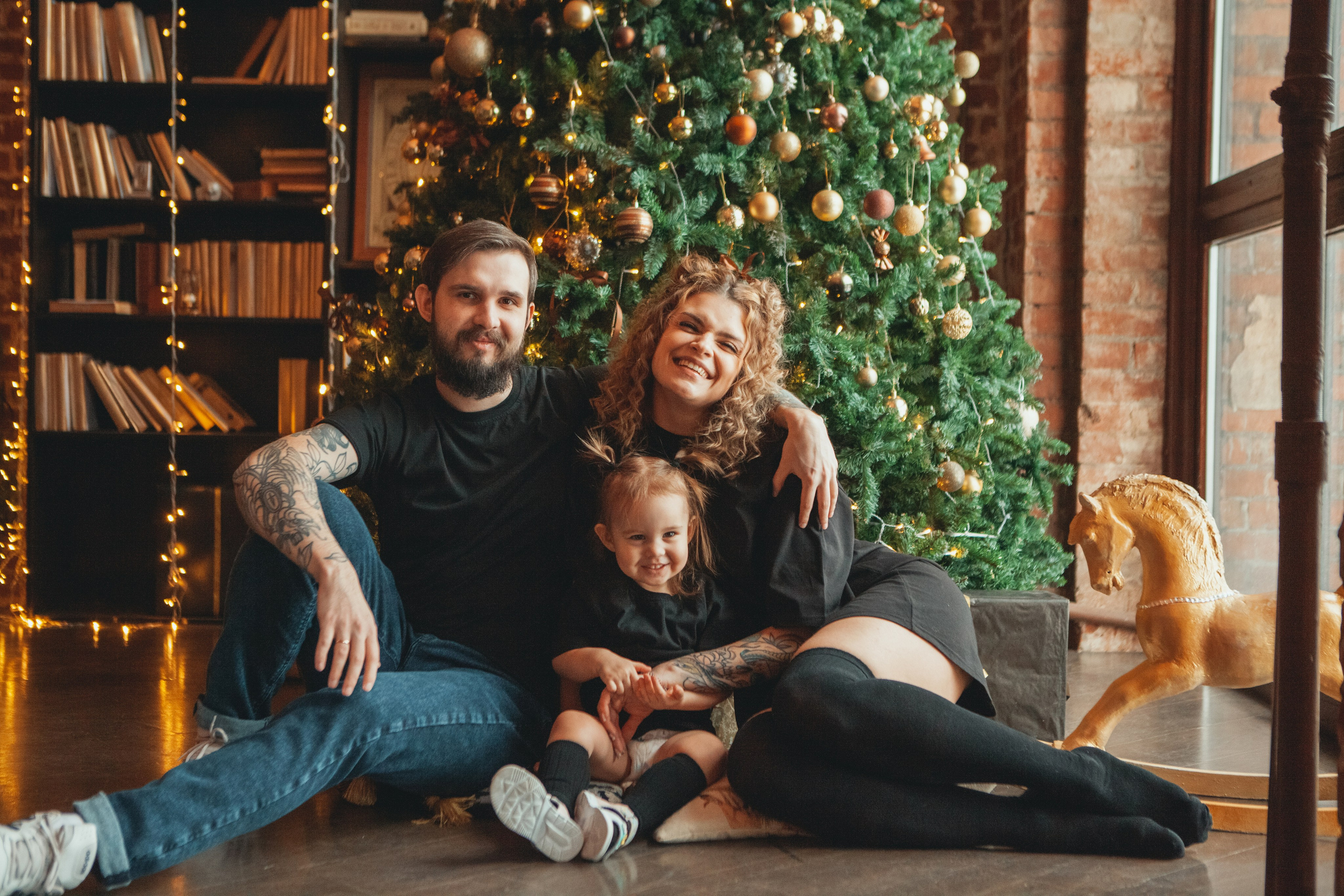 новогодняя фотосессия в брутальном стиле