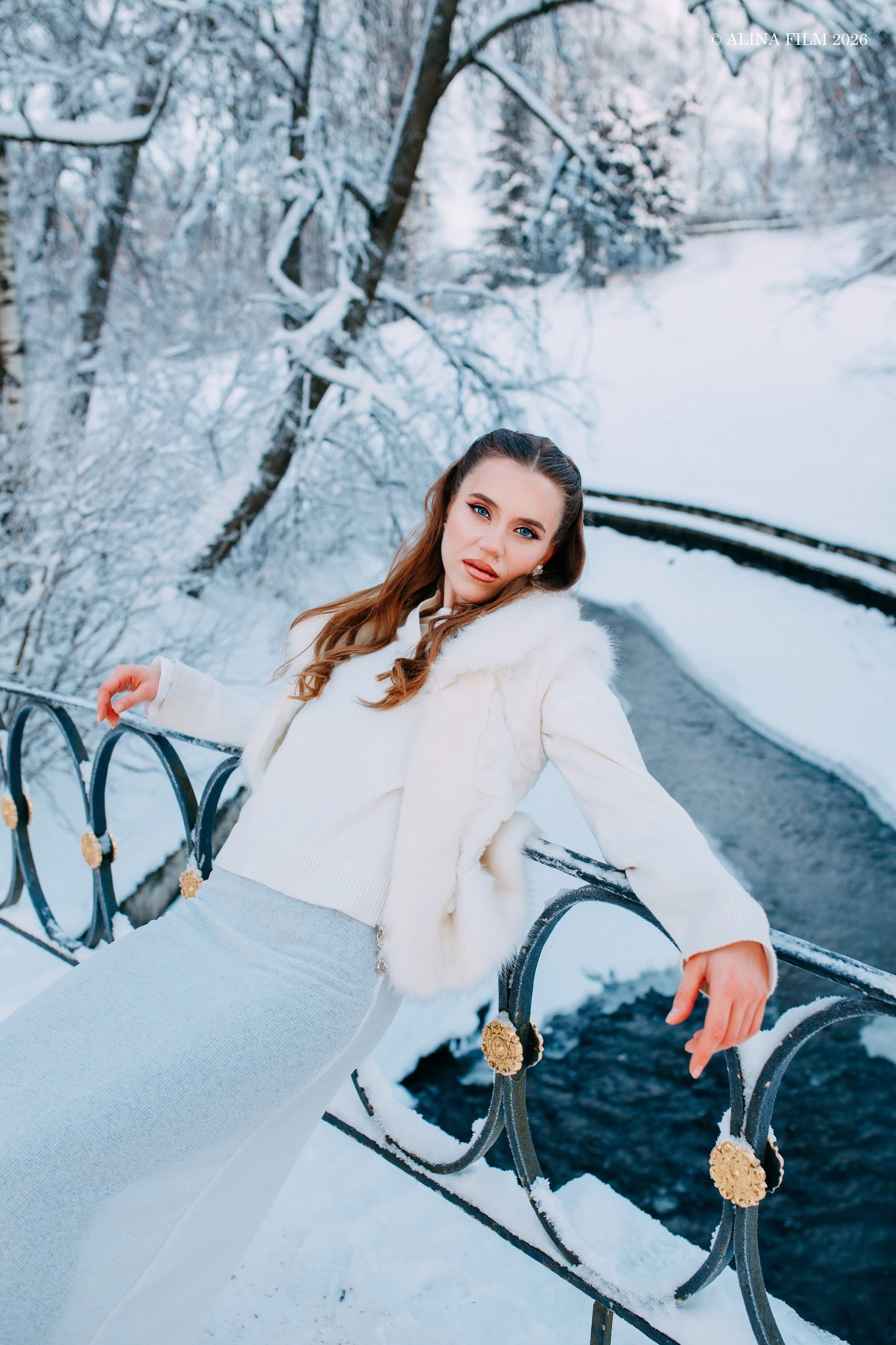 Фотопрогулка в снежном Павловске. Фотограф в Санкт-Петербурге Alina Film