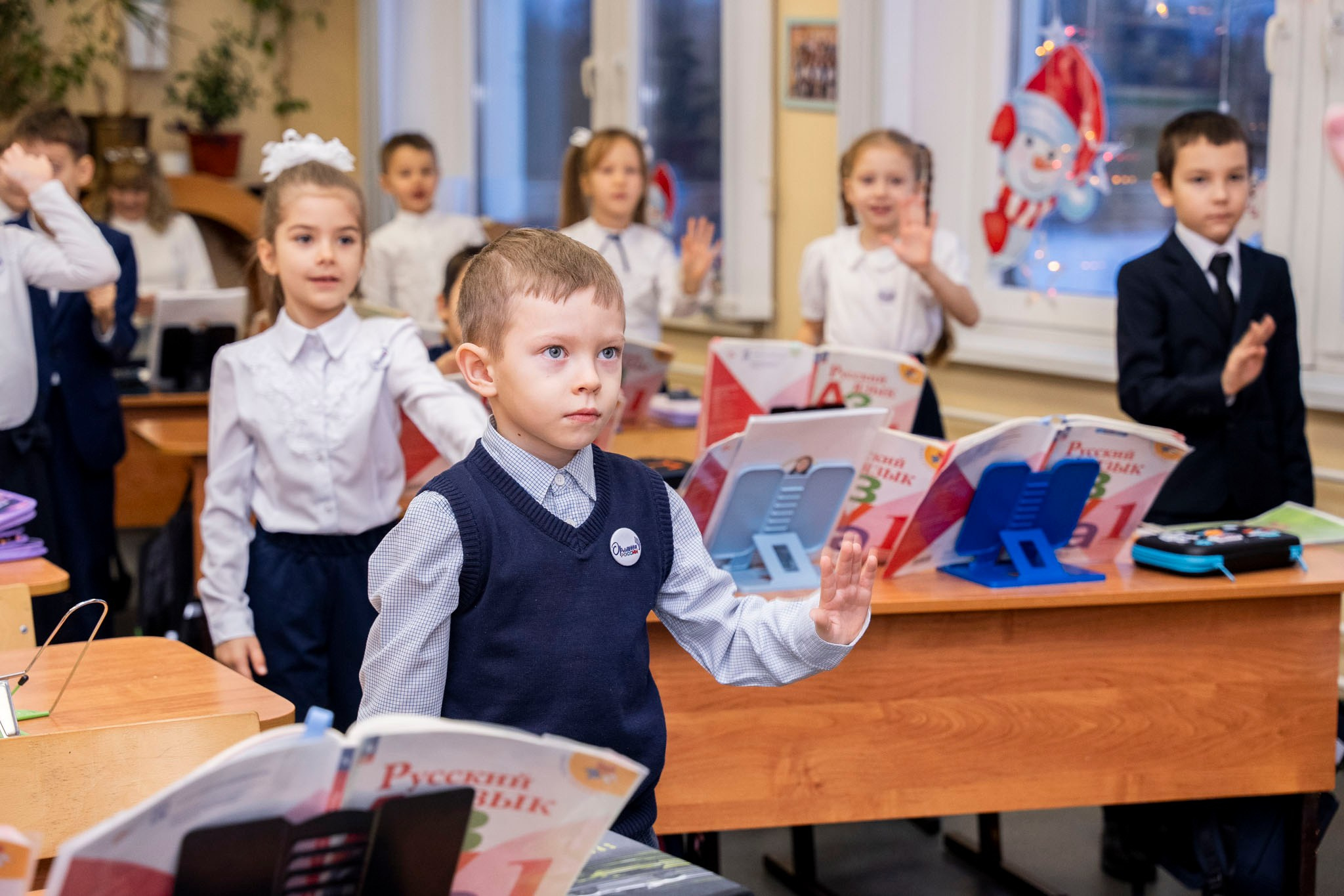 Открытый урок в 1 классе. Фотограф Юлия Попова