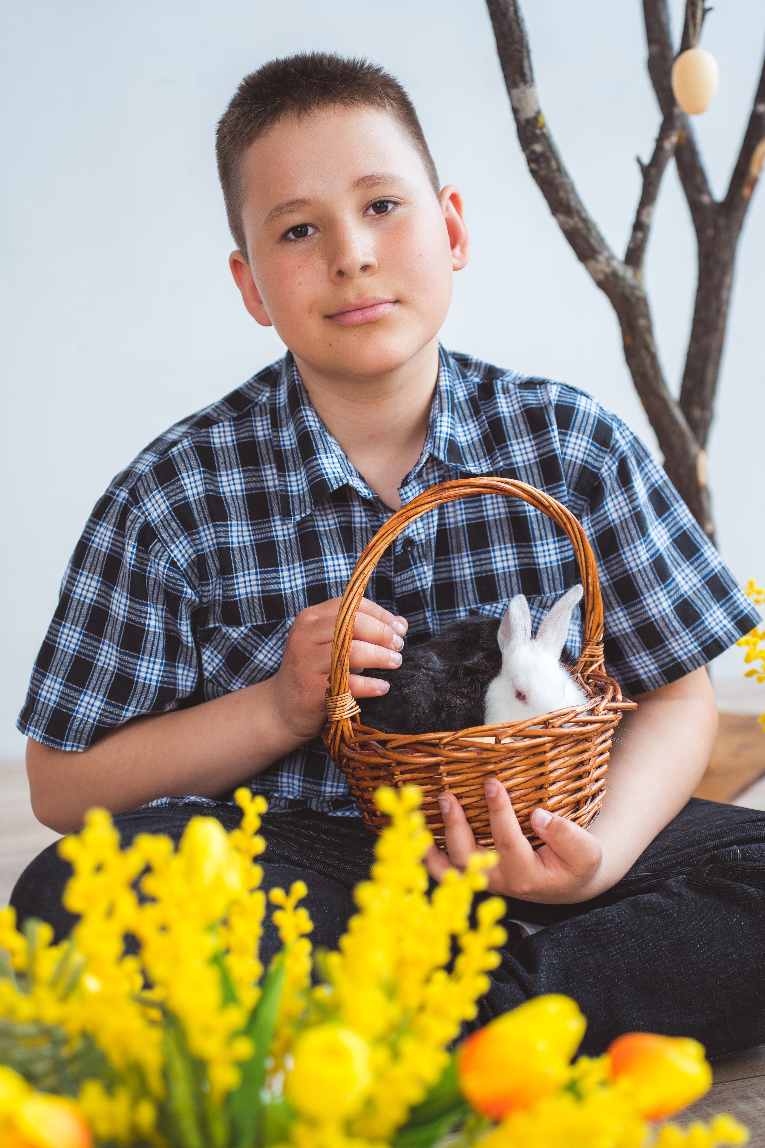 Пасхальный фотодень с цыплятами и кроликами. Фотограф Маргарита Слободянина в Хабаровске