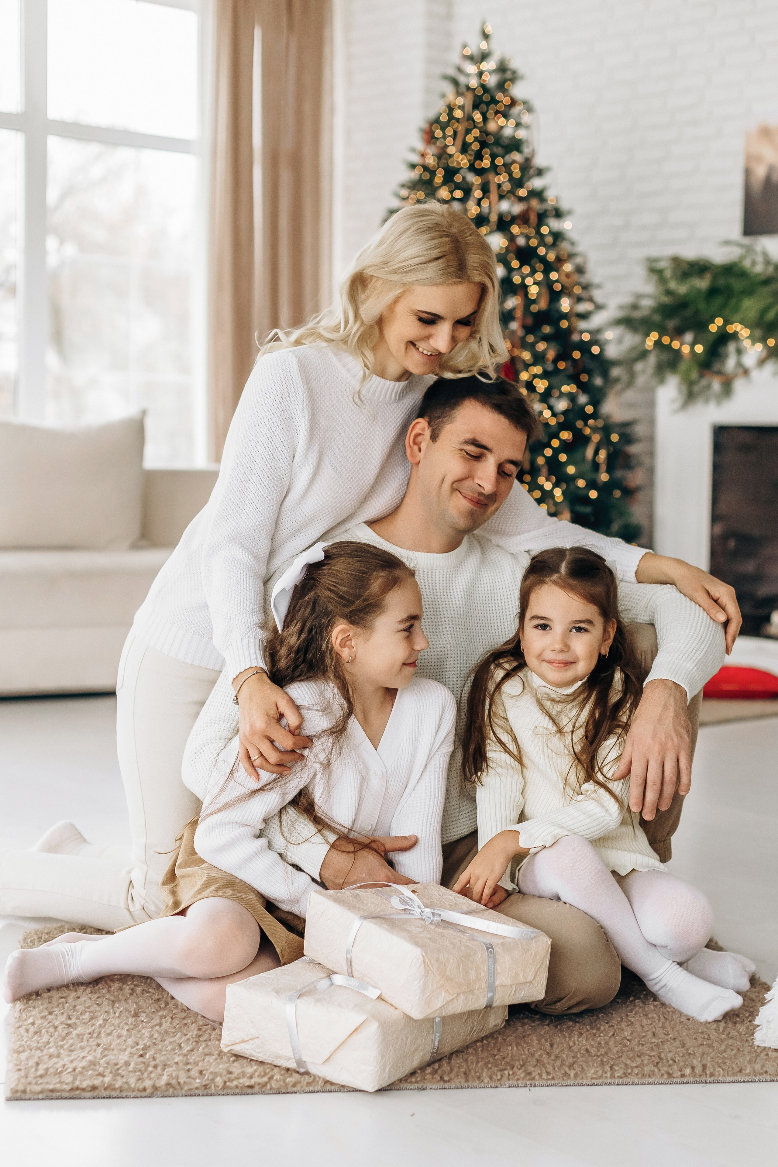 Семейная новогодняя фотосессия. Портретный и семейный фотограф в Минске