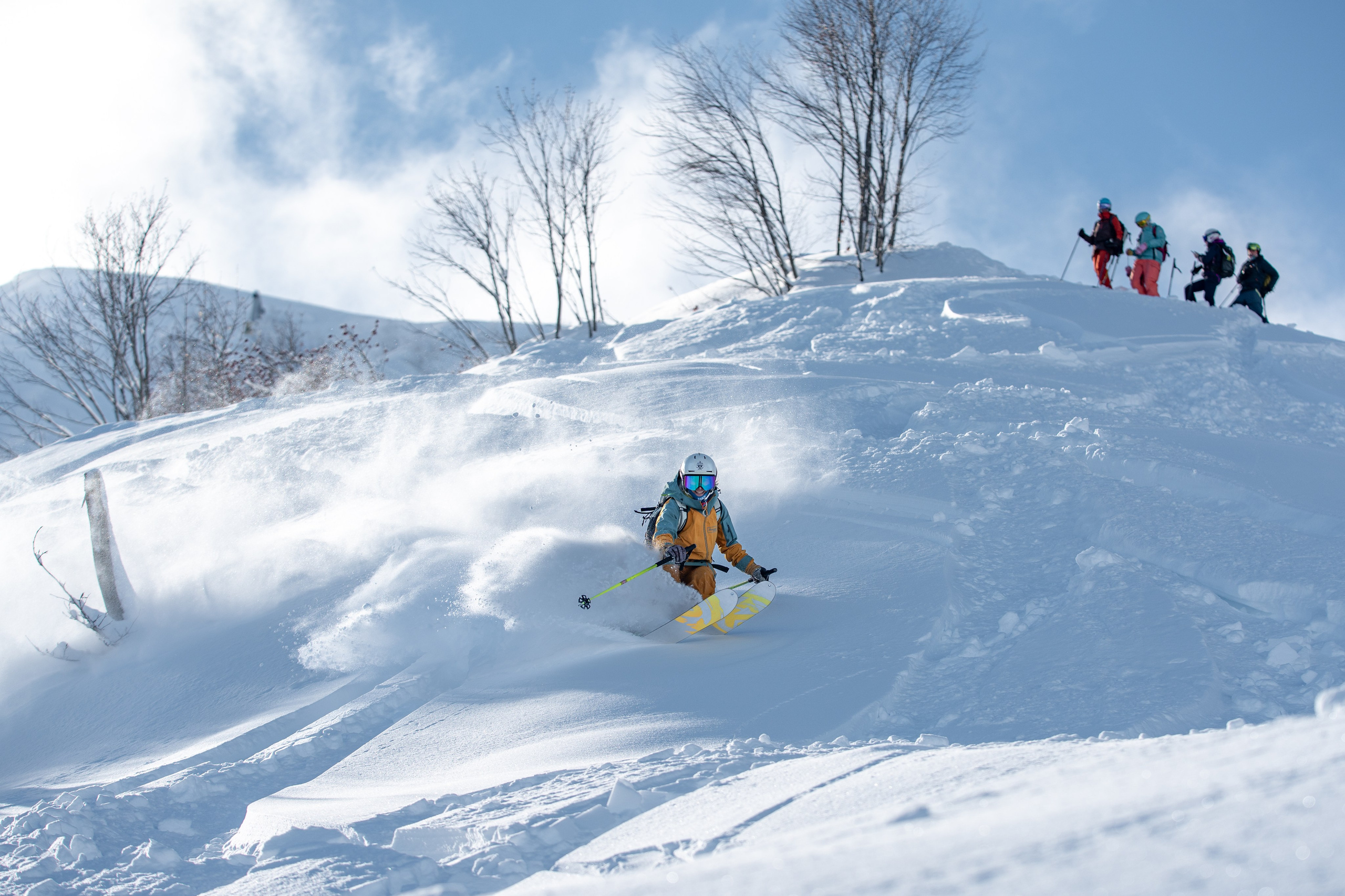 Внетрассовое катание в рамках фрирайд кэмпа с Еленой Ануфриковой. Репортажный фотограф в Красной Поляне и Сочи Павлюченко Екатерина