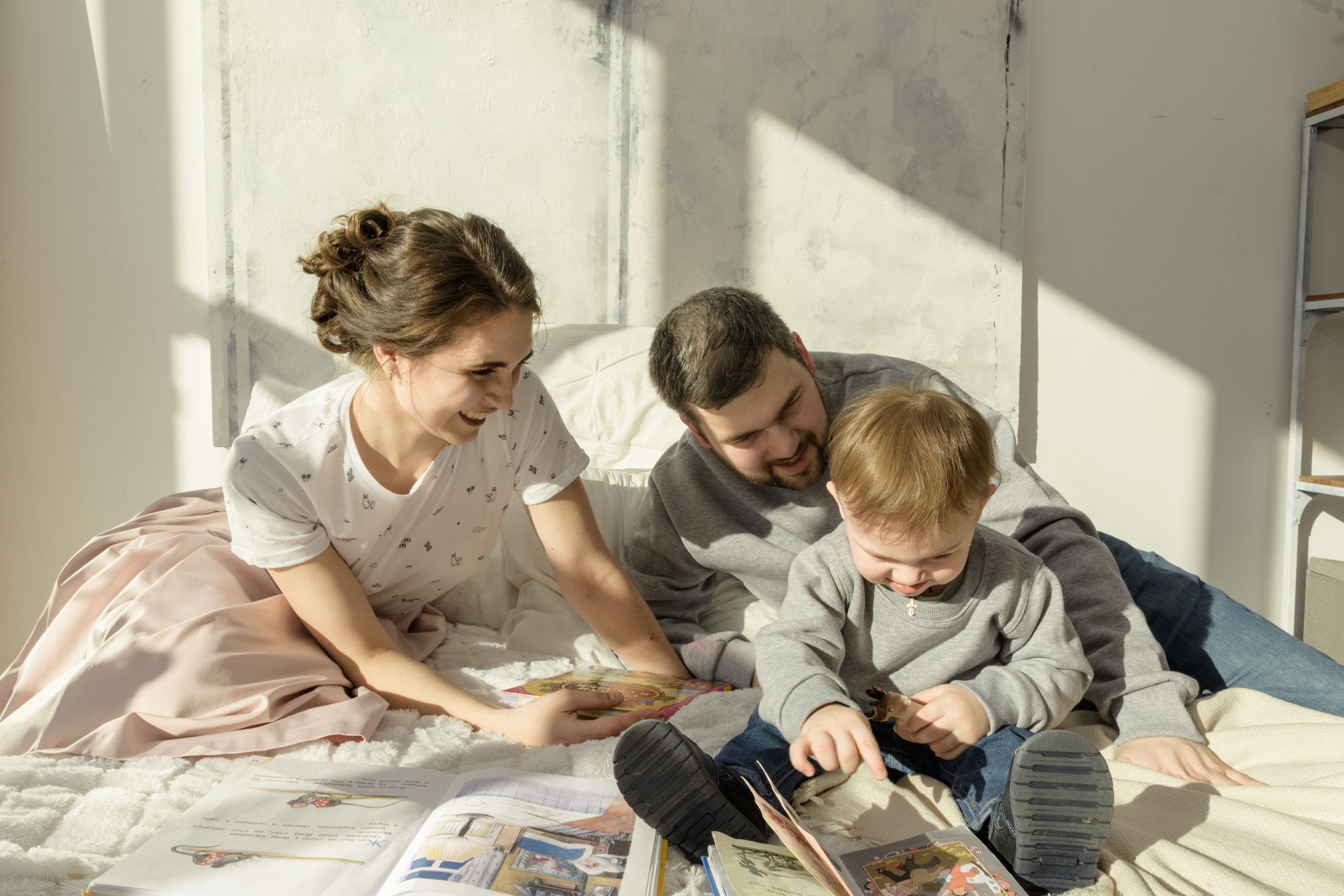 Семейные студийные фотосессии. Семейный и индивидуальный фотограф Life style в Санкт-Петербурге Мария